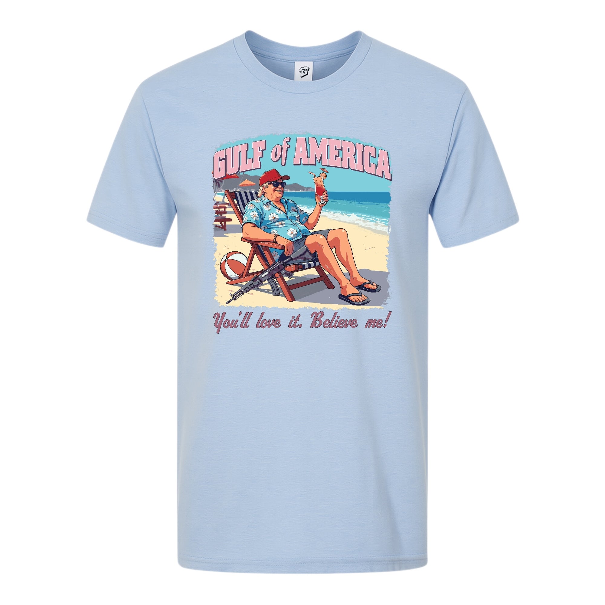 Tees Club graphic tee Gulf of America You'll Love It Believe Me - Premium Tee Black Size S front view