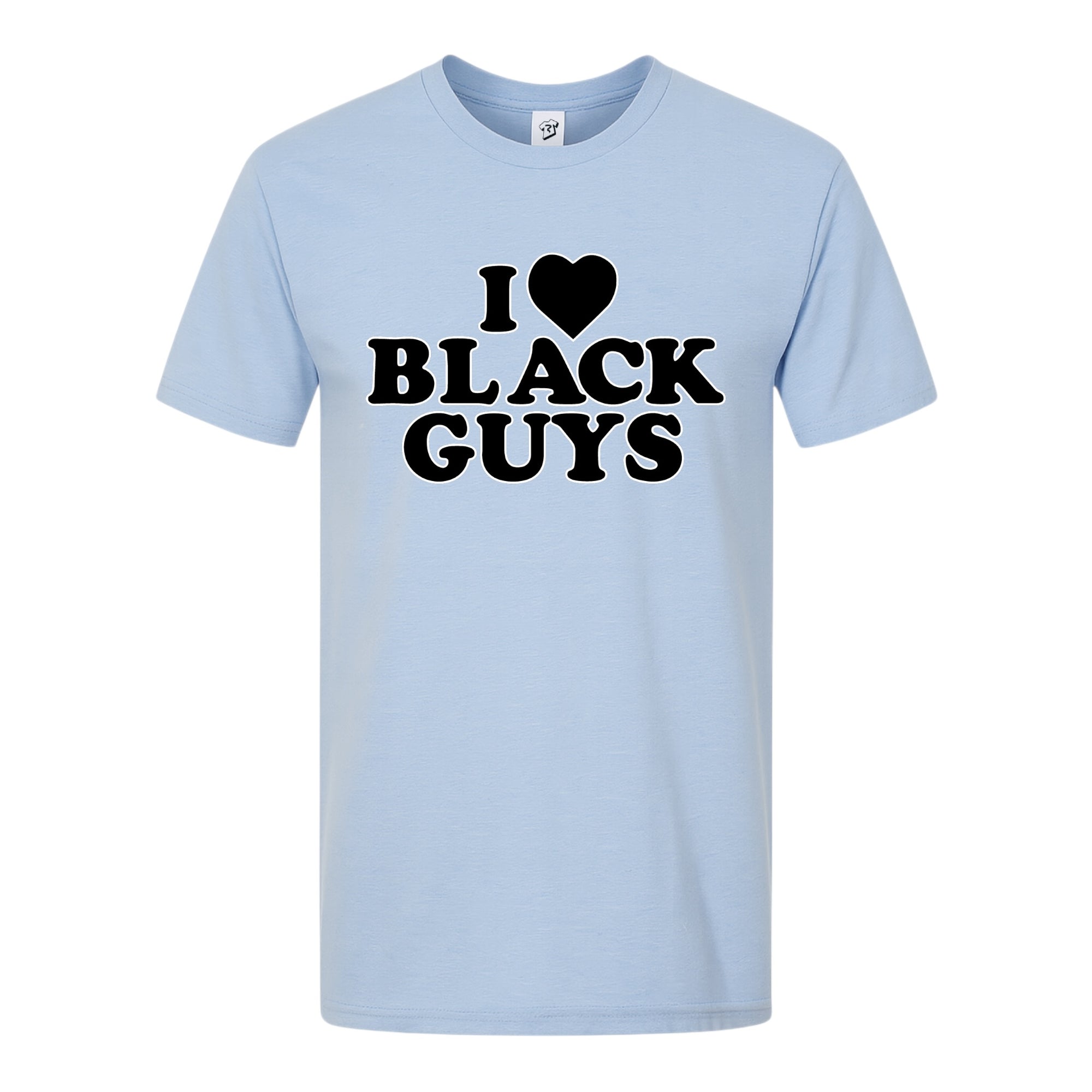Tees Club graphic tee I Love Black Guys (Black) - Premium Tee Black Size S front view