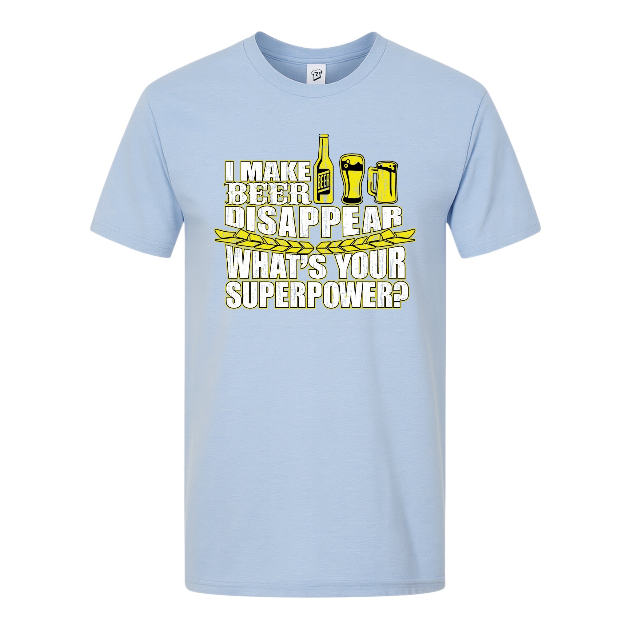 Tees Club graphic tee I Make Beer Disappear What's Your Superpower? - Premium Tee Black Size M detail