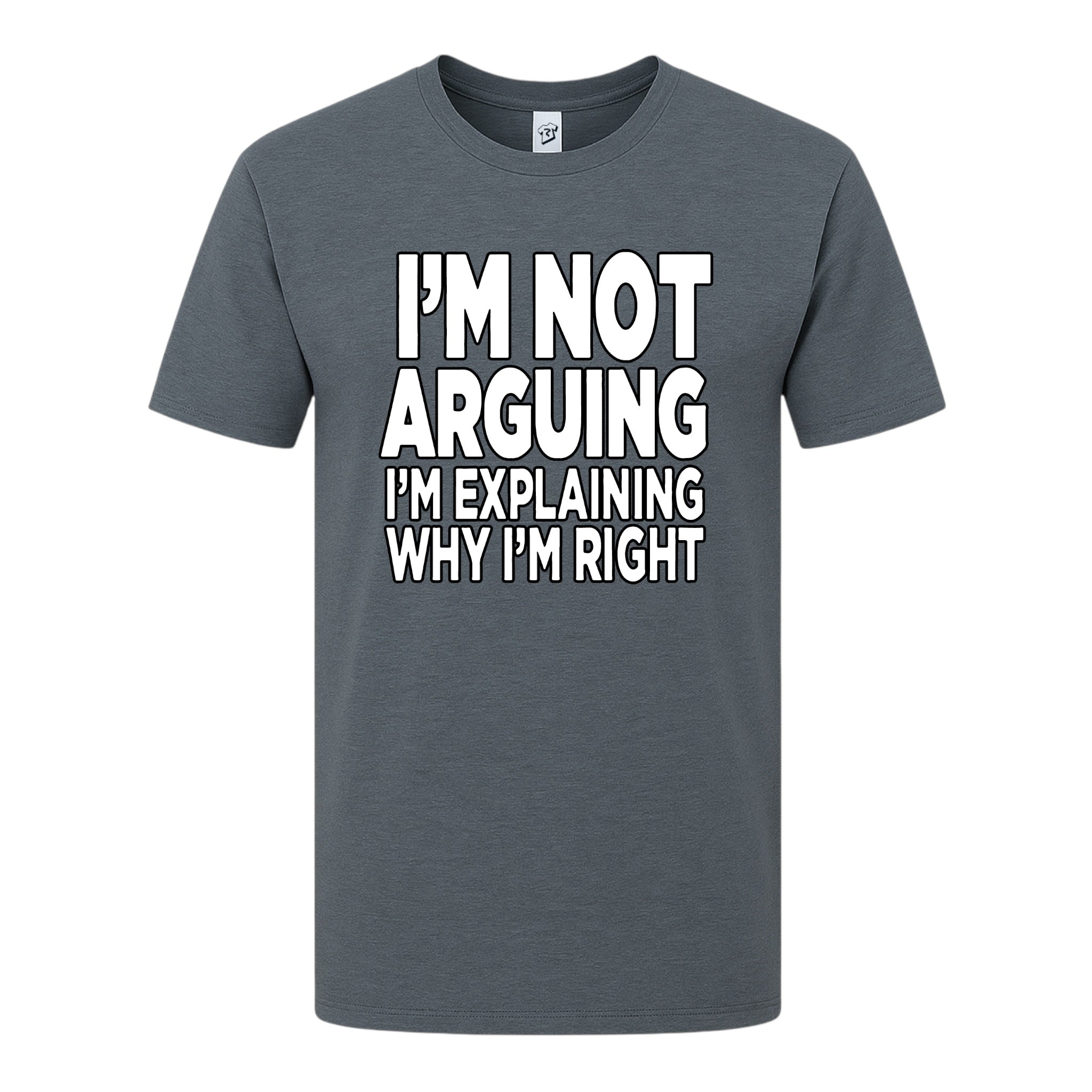 Tees Club graphic tee I'm Not Arguing I'm Explaining Why I'm Right - Premium Tee Black Size L detail