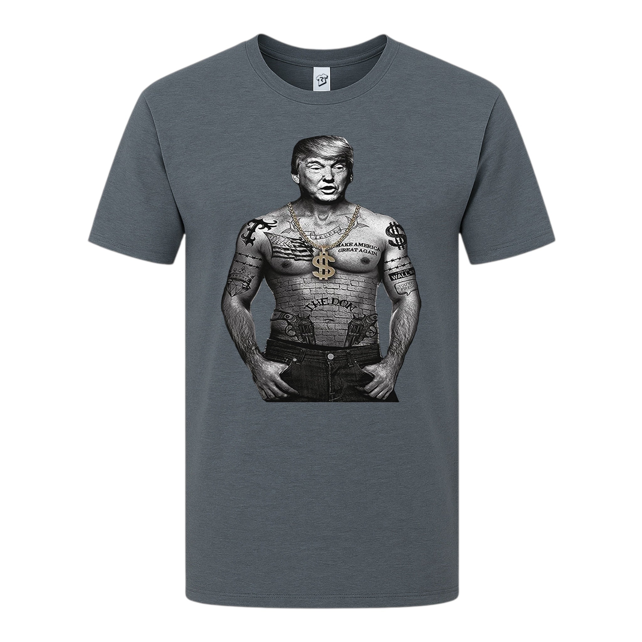 Tees Club graphic tee Trump Tattooed - Premium Tee Black Size S back view