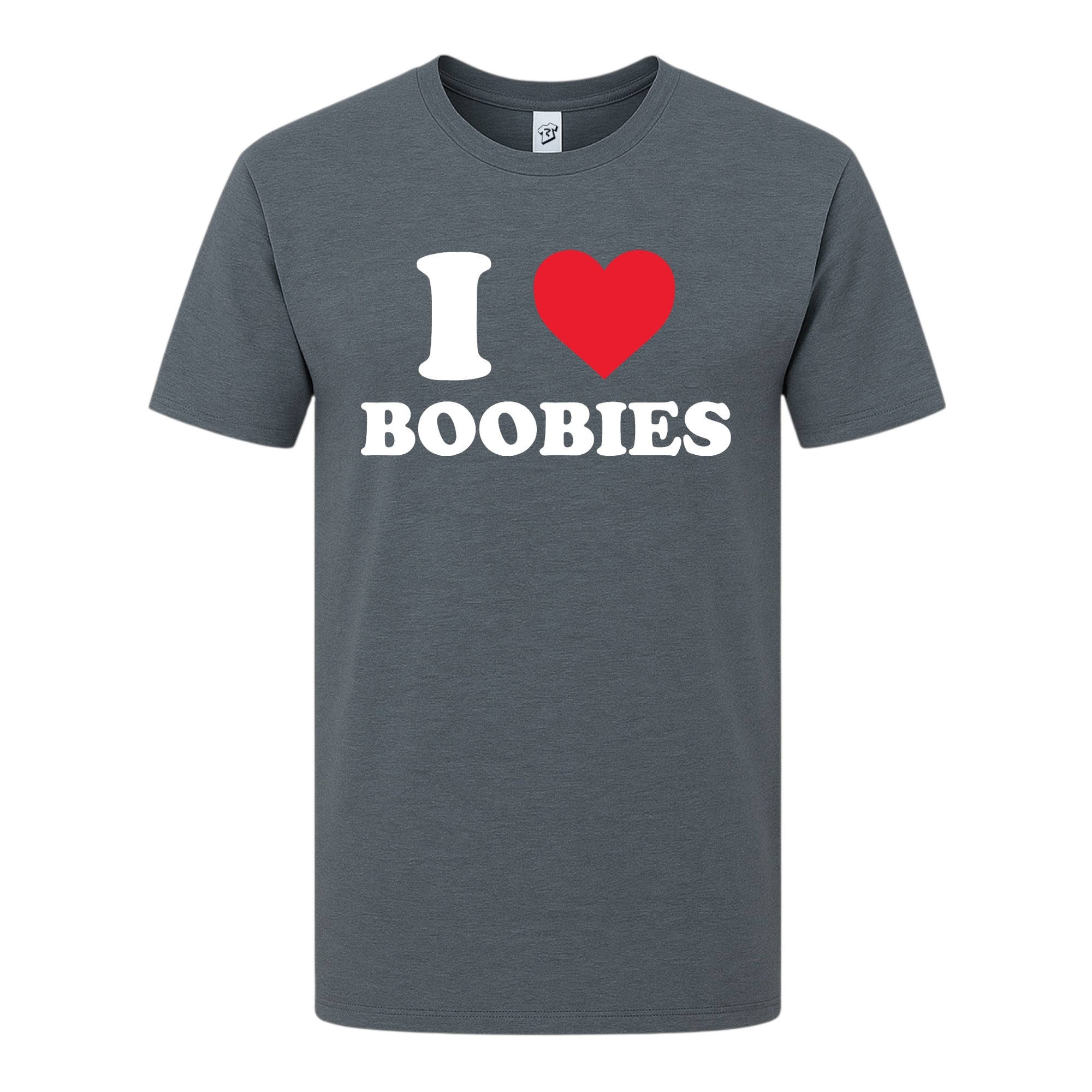 Tees Club graphic tee I Love Boobies - Premium Tee Black Size S back view
