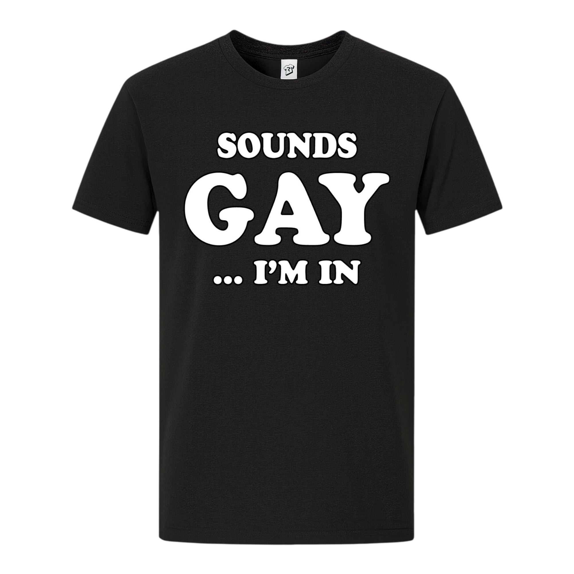 Tees Club graphic tee Sounds Gay I'm In - Premium Tee Black Size S back view