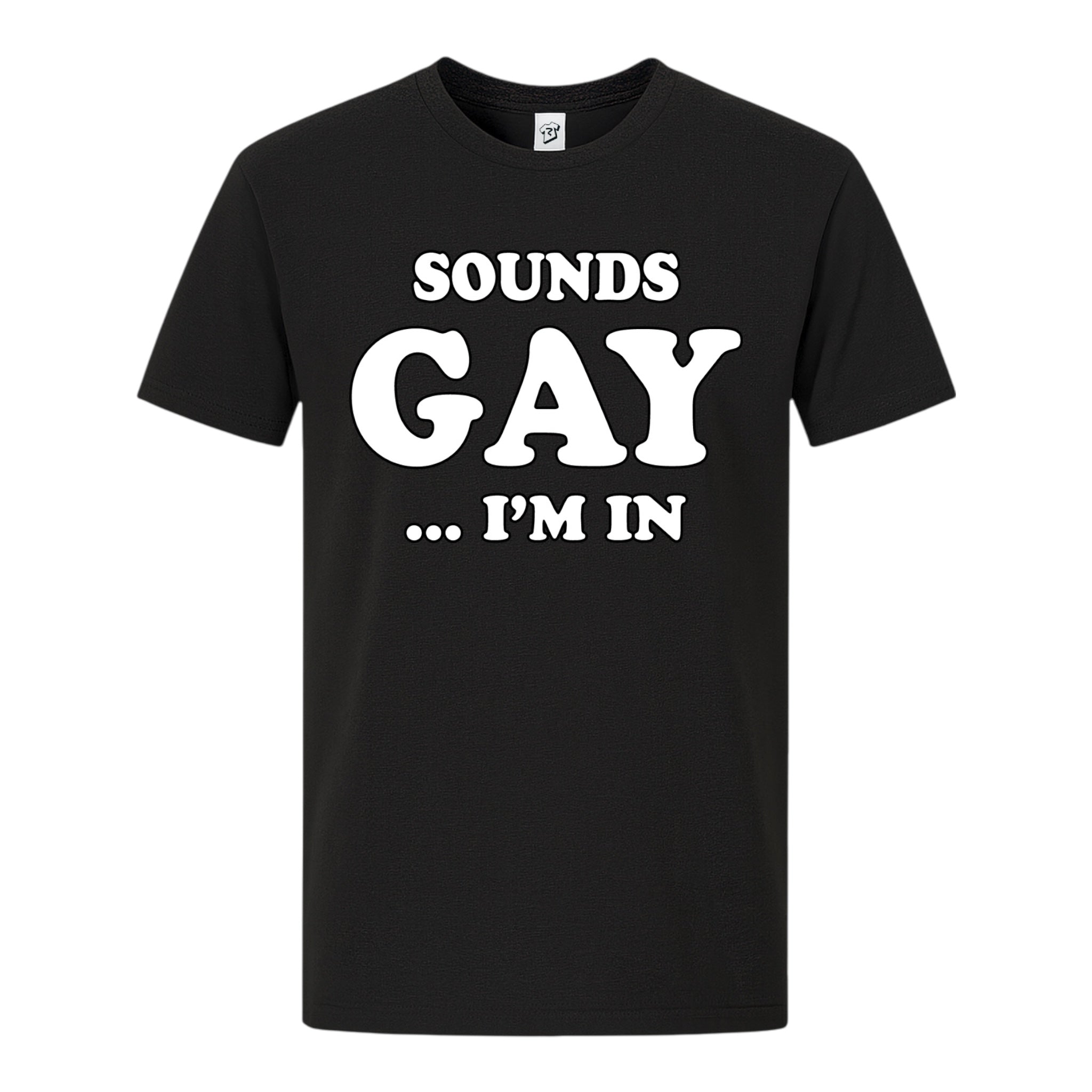 Tees Club graphic tee Sounds Gay I'm In - Premium Tee Black Size S back view