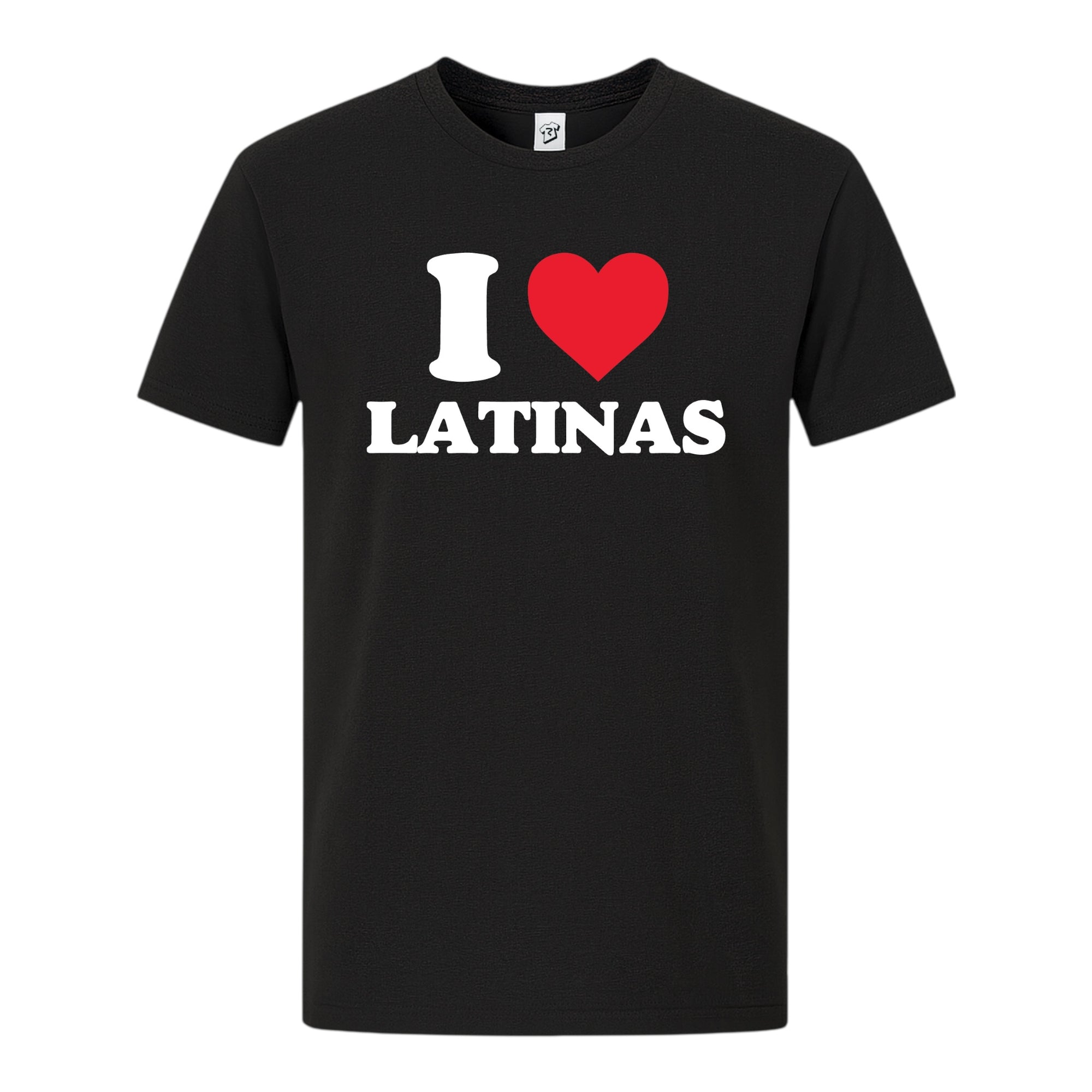 Tees Club graphic tee I Love Latinas - Premium Tee Black Size S front view