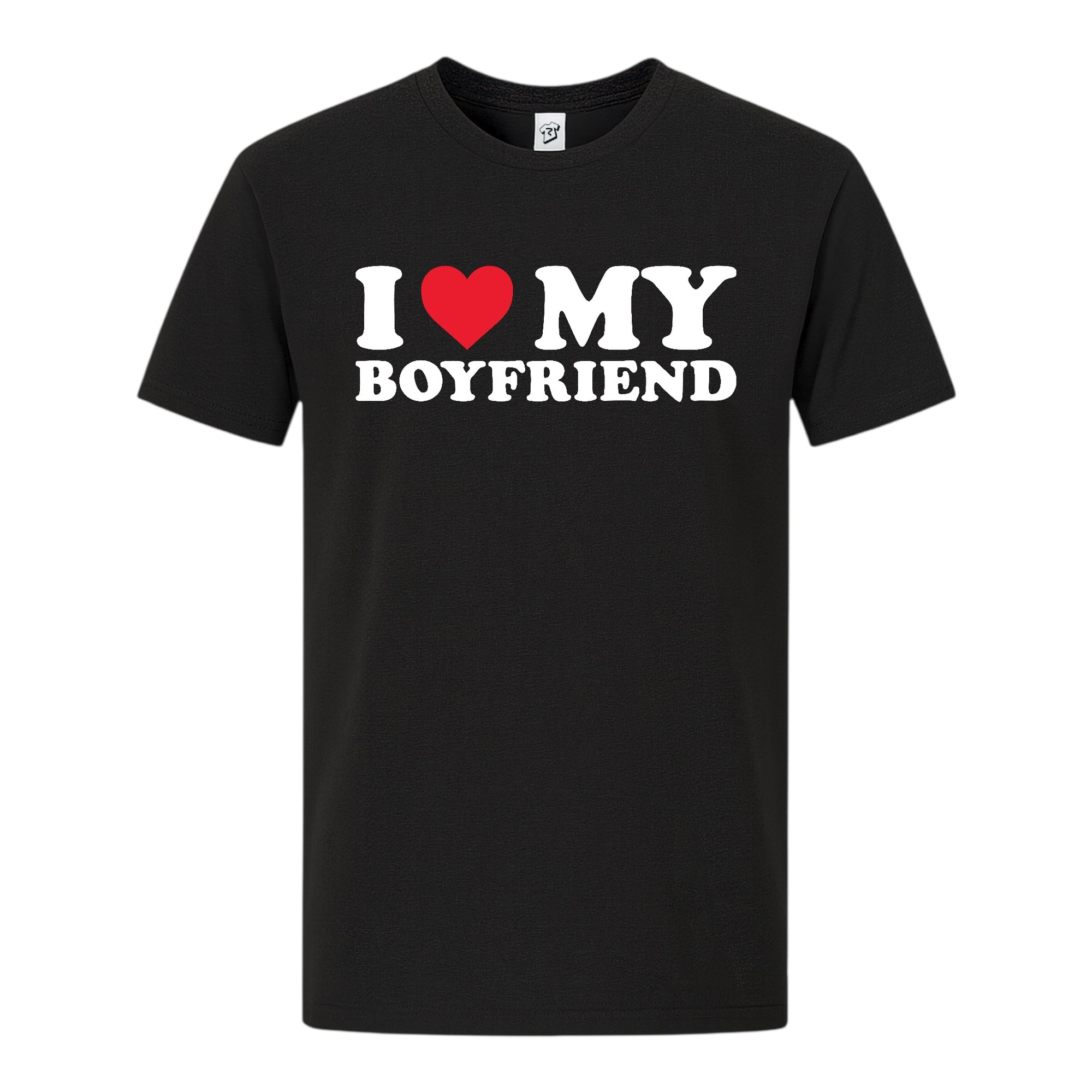 Tees Club graphic tee I Love My Boyfriend - Premium Tee Black Size S front view