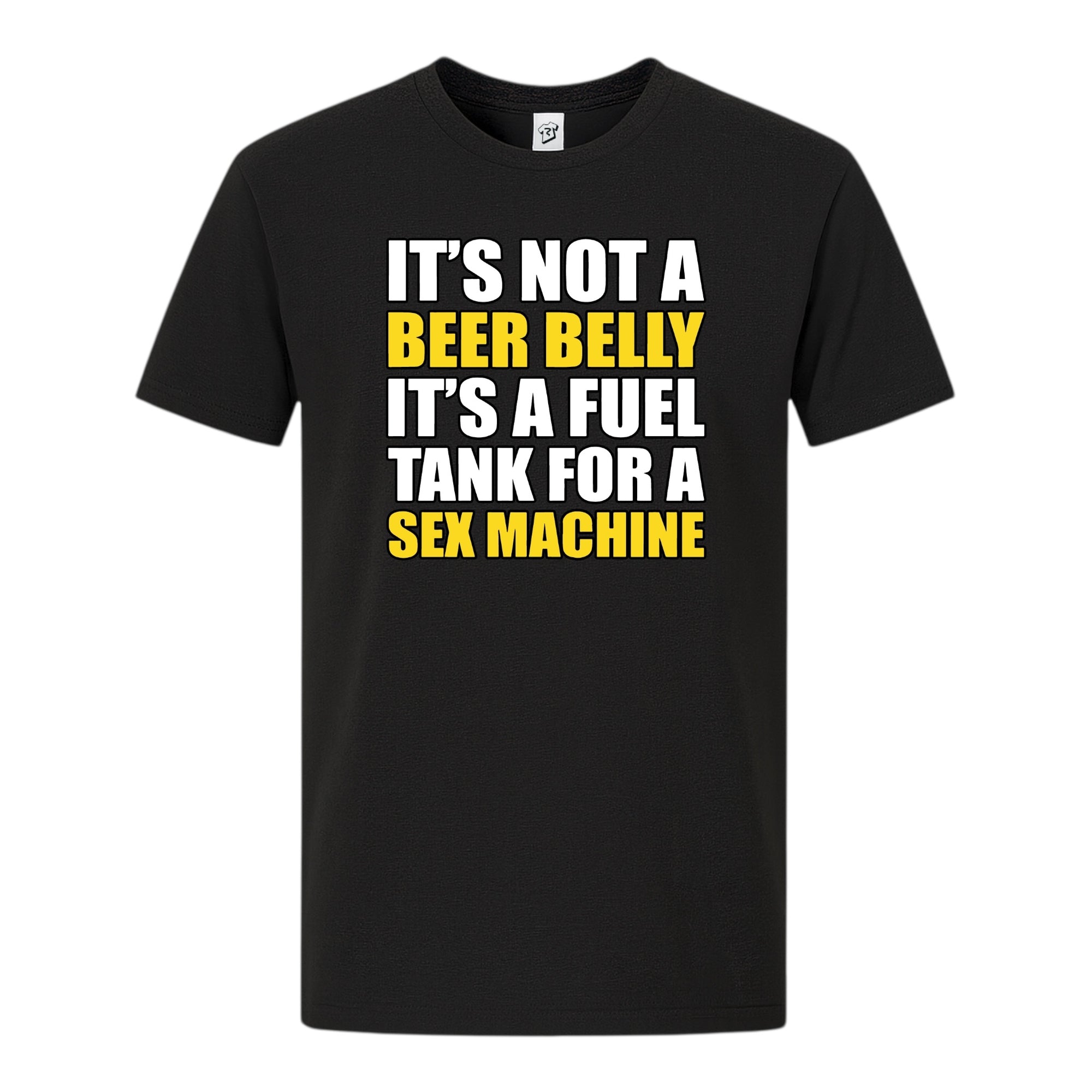 Tees Club tank top It's Not a Beer Belly - Premium Tee Black Size S front view