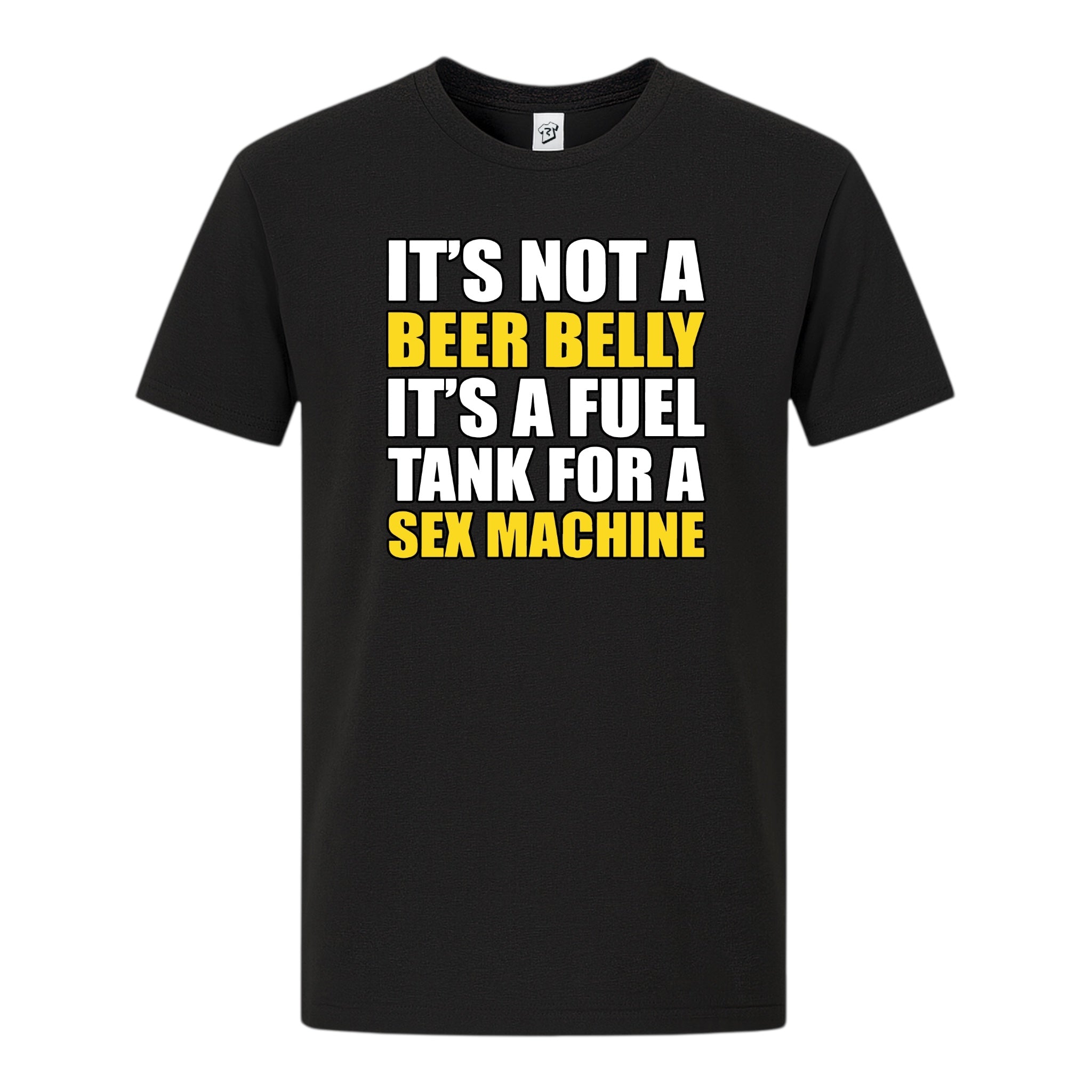 Tees Club tank top It's Not a Beer Belly - Premium Tee Black Size S front view