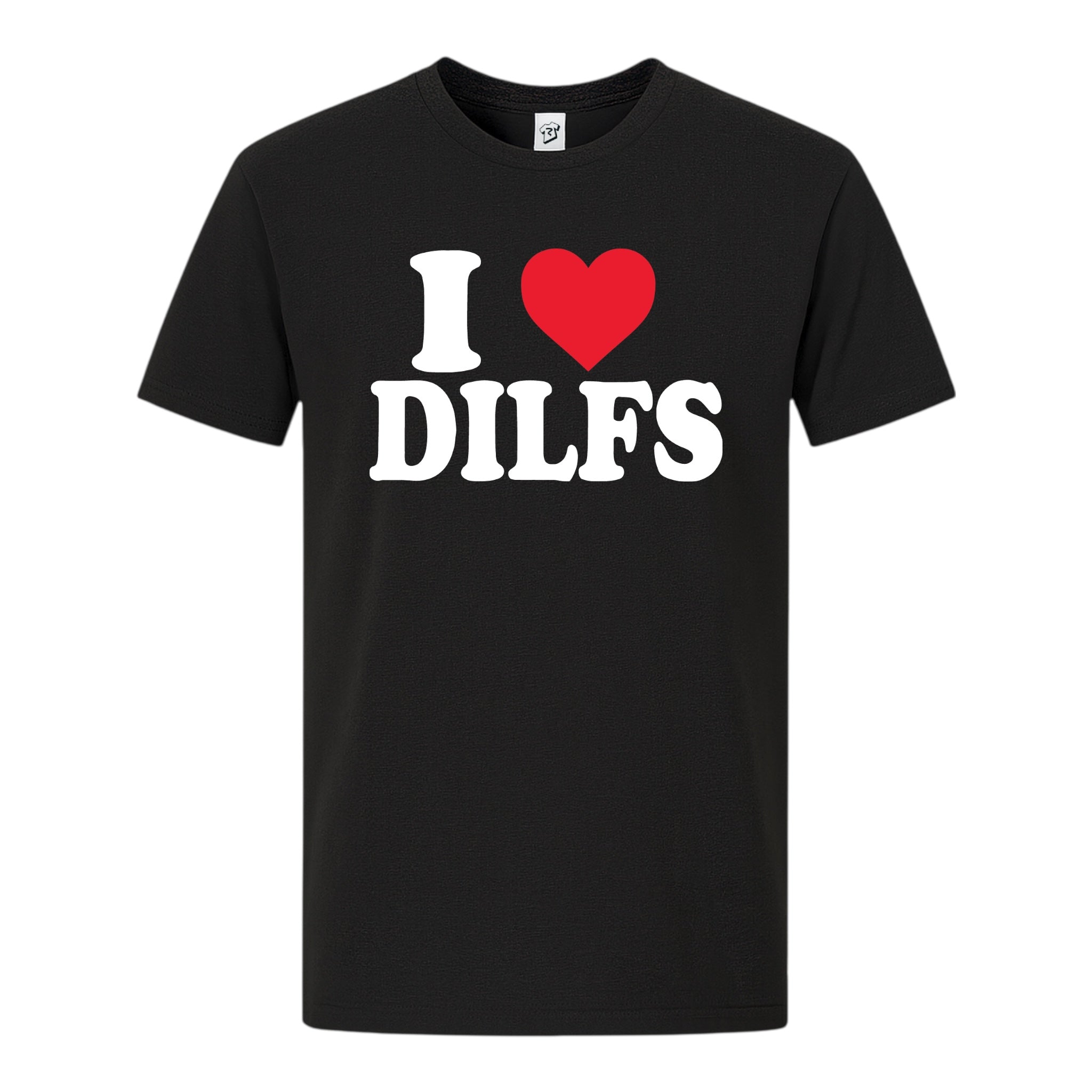 Tees Club graphic tee I Love DILFS - Premium Tee Black Size S back view