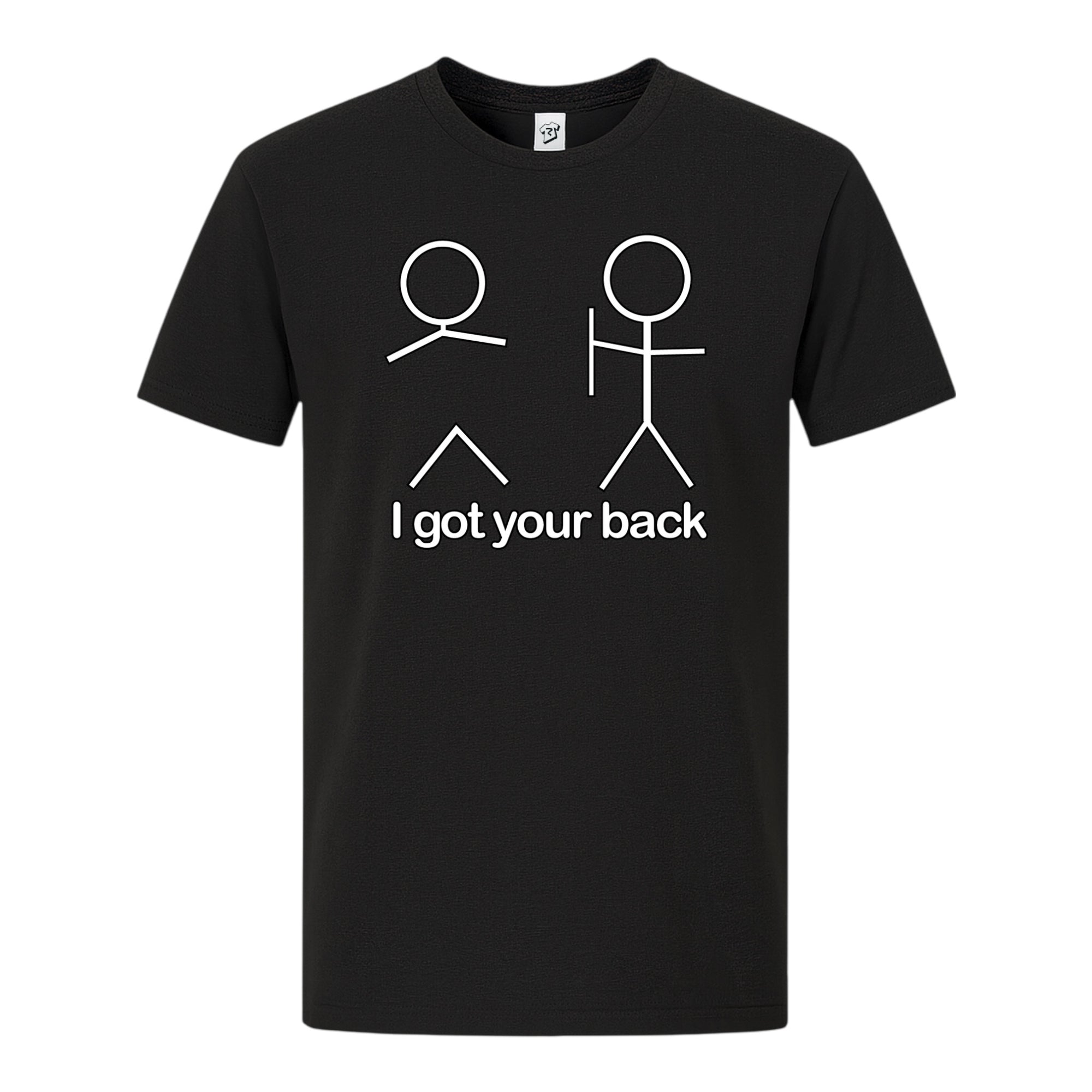 Tees Club graphic tee I Got Your Back - Premium Tee Black Size S front view