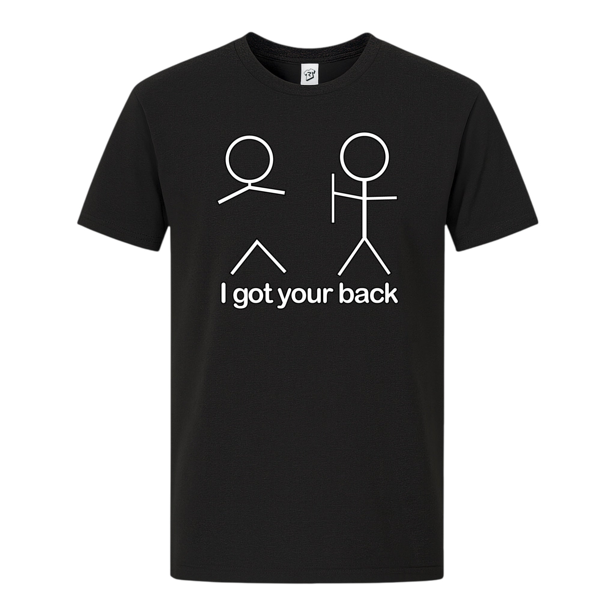 Tees Club graphic tee I Got Your Back - Premium Tee Black Size S front view