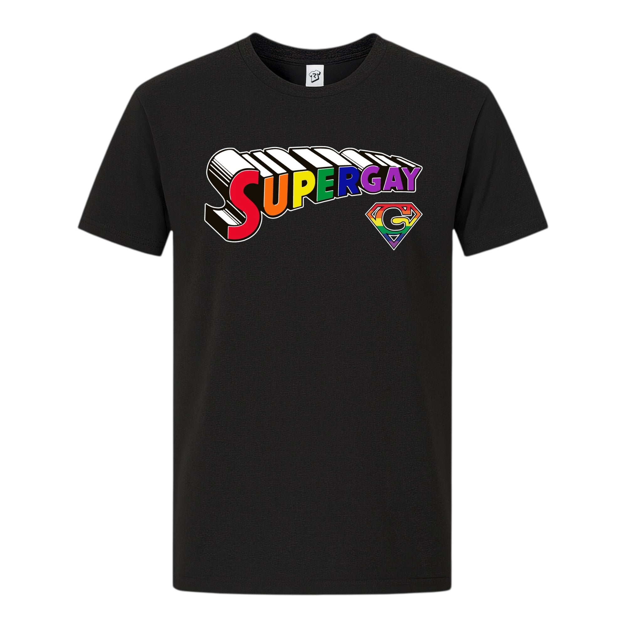 Tees Club graphic tee Supergay - Premium Tee Black Size S front view