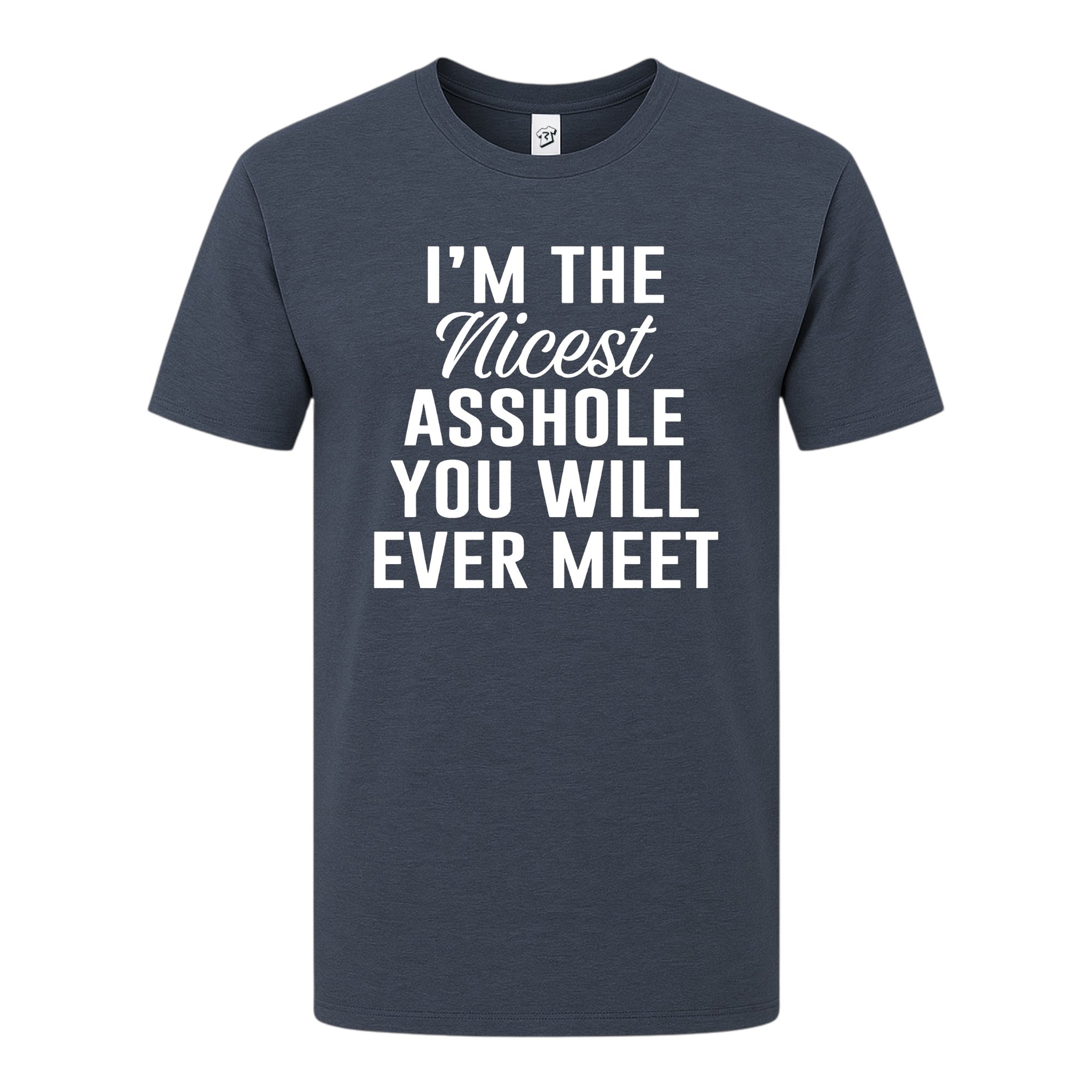 Tees Club graphic tee I'm the Nicest Asshole You Will Ever Meet - Premium Tee Black Size S back view