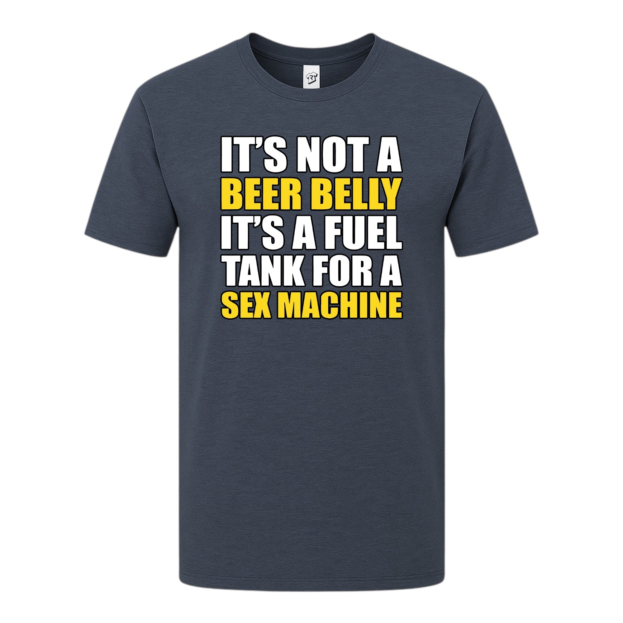 Tees Club tank top It's Not a Beer Belly - Premium Tee Black Size S back view