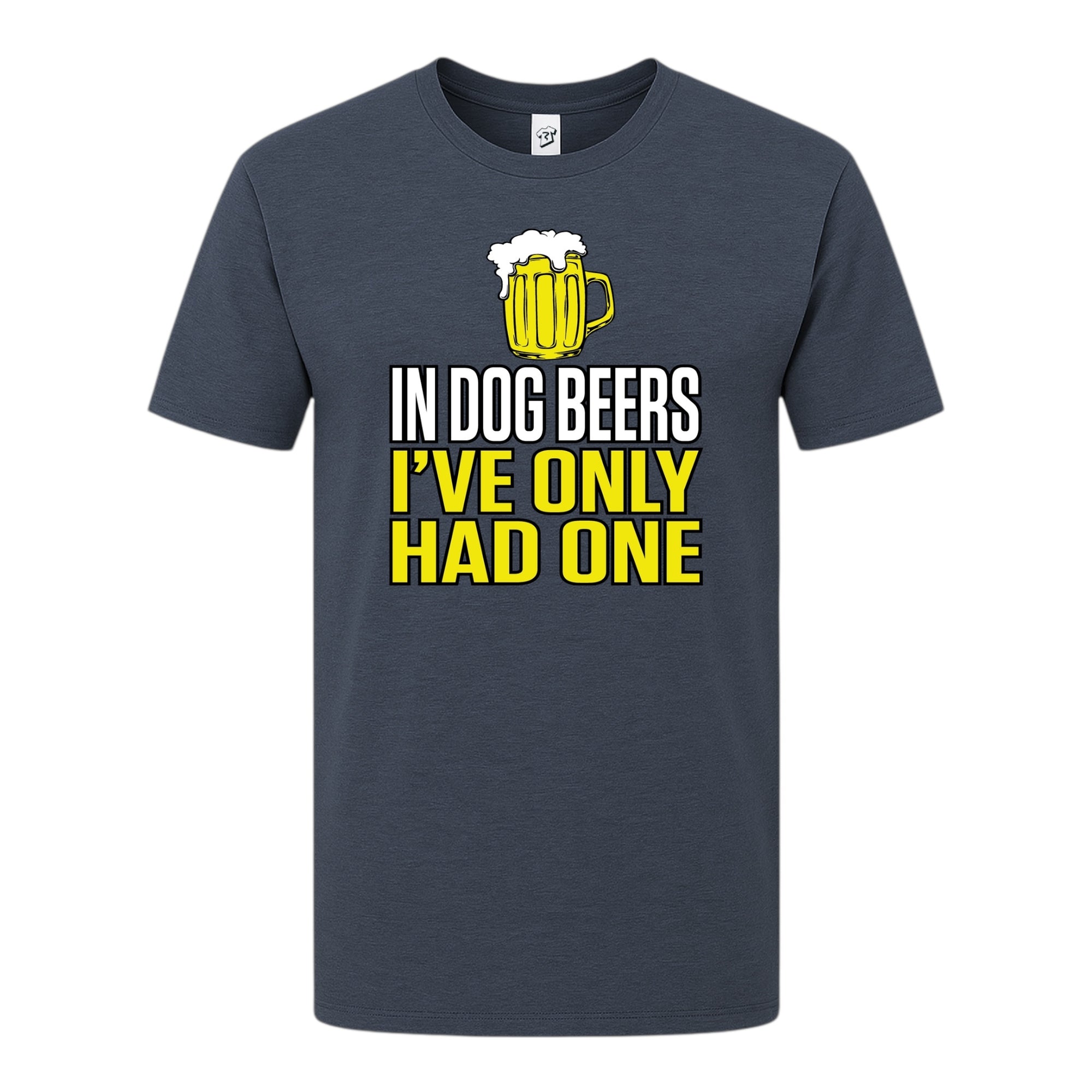Tees Club graphic tee In Dog Beers I've Only Had One - Premium Tee Black Size S back view