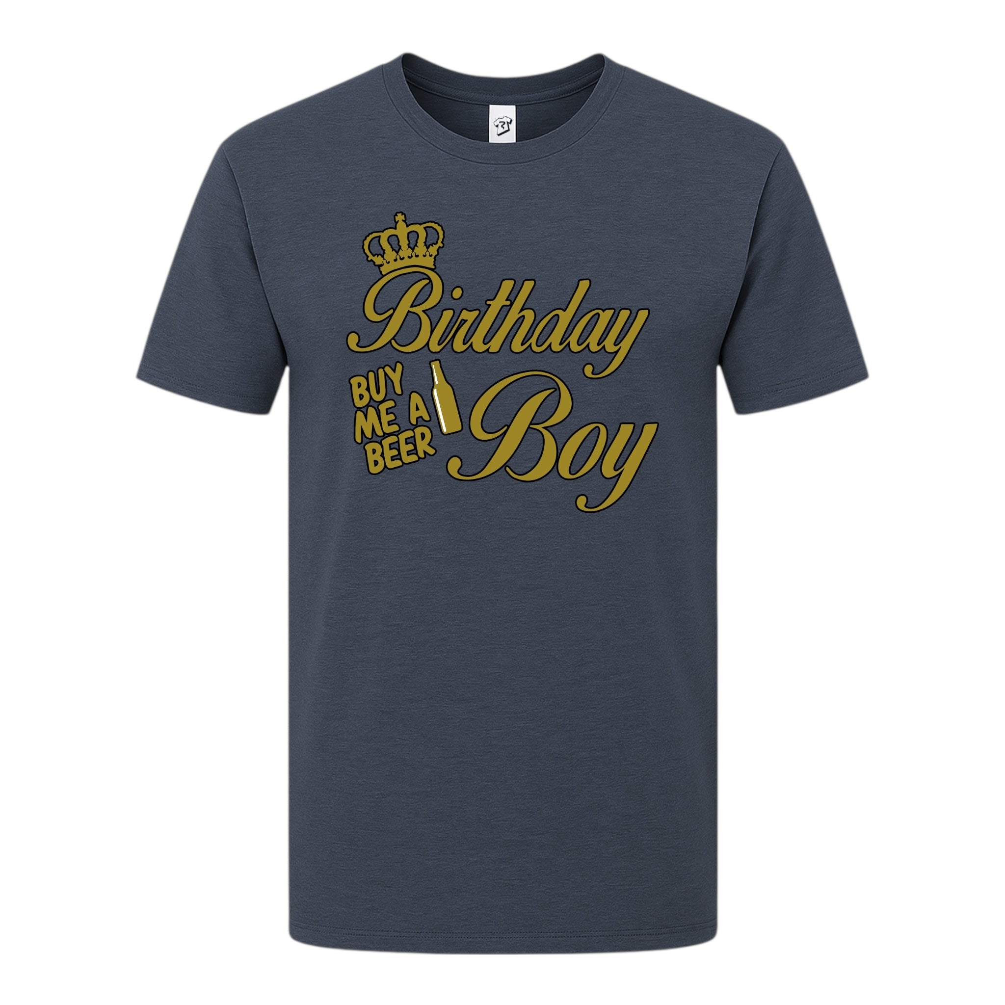 Tees Club graphic tee Birthday Boy (Buy Me a Beer) - Premium Tee Black Size S back view