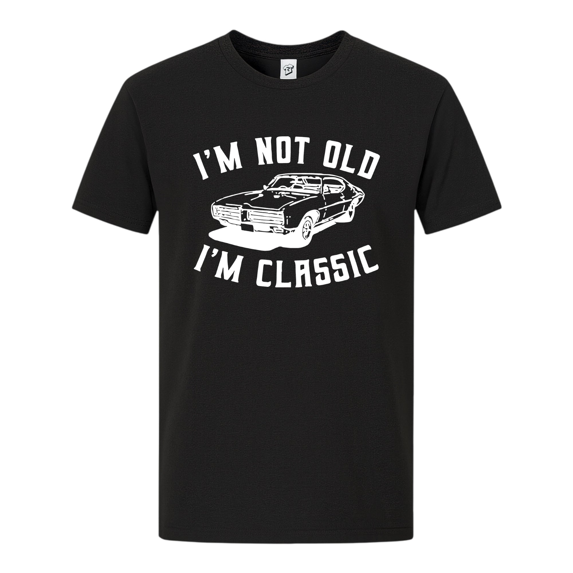 Tees Club graphic tee I'm Not Old I'm Classic - Premium Tee Black Size S back view