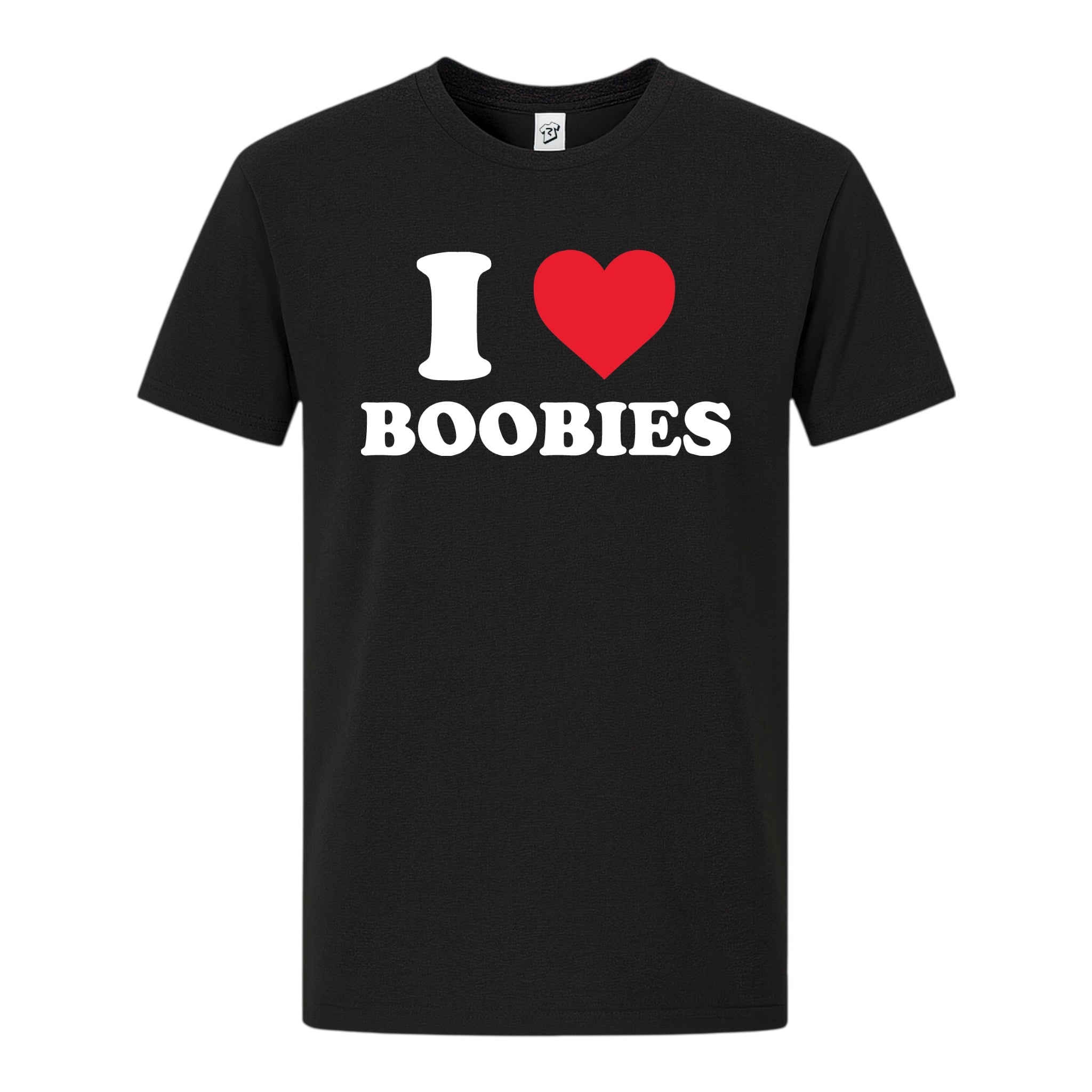 Tees Club graphic tee I Love Boobies - Premium Tee Black Size S front view
