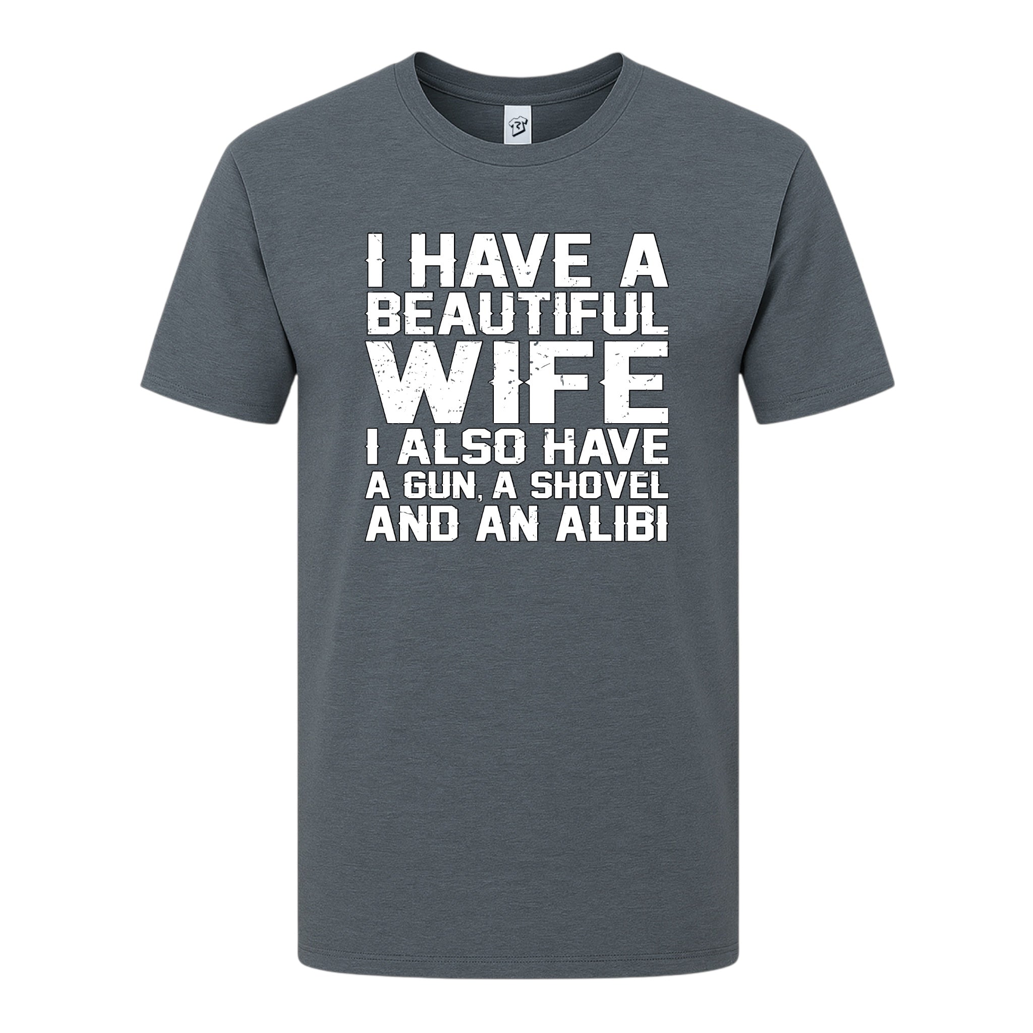 Tees Club graphic tee I Have a Beautiful Wife - Premium Tee Black Size M detail