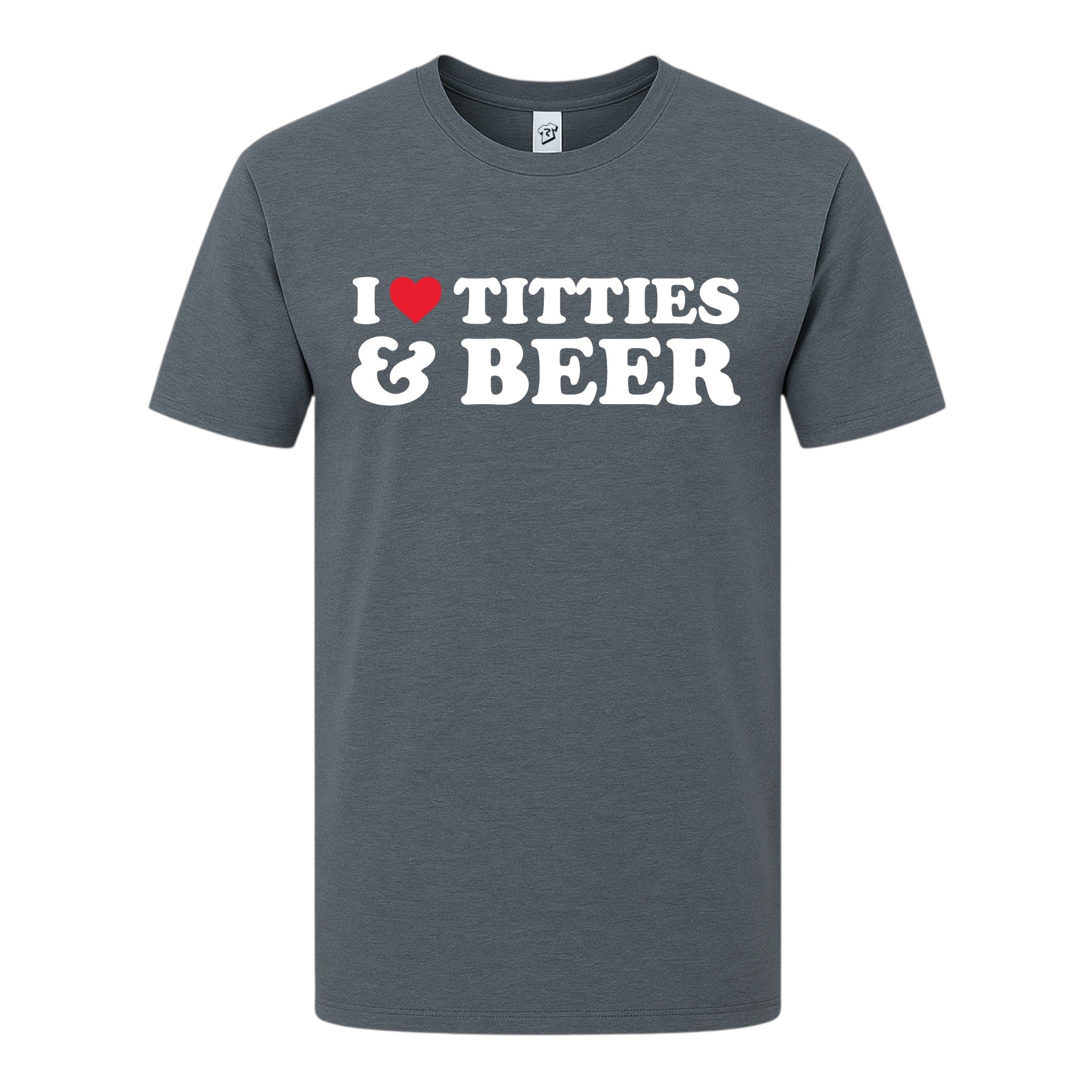 Tees Club graphic tee I Love Titties & Beer - Premium Tee Black Size M detail