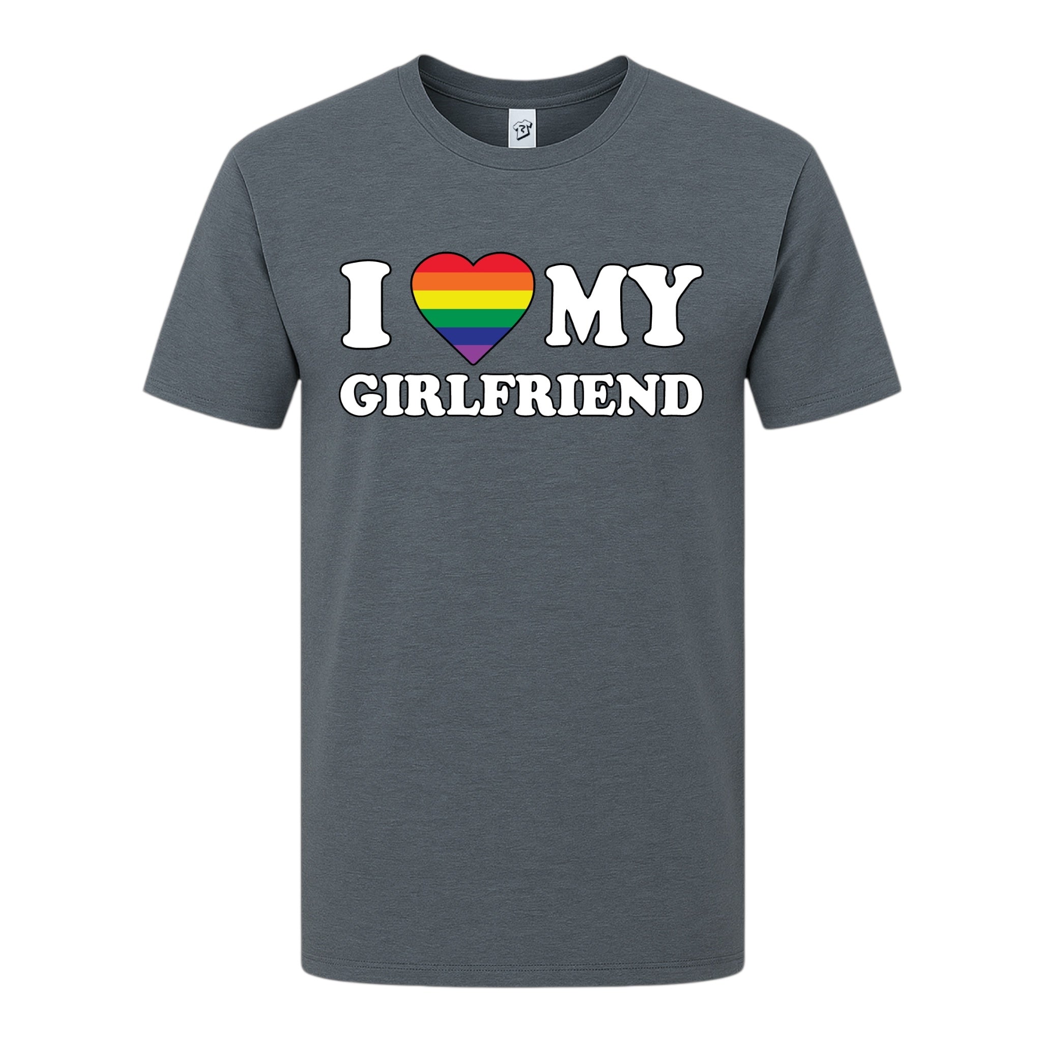 Tees Club graphic tee I Love My Girlfriend (Pride) - Premium Tee Black Size M detail