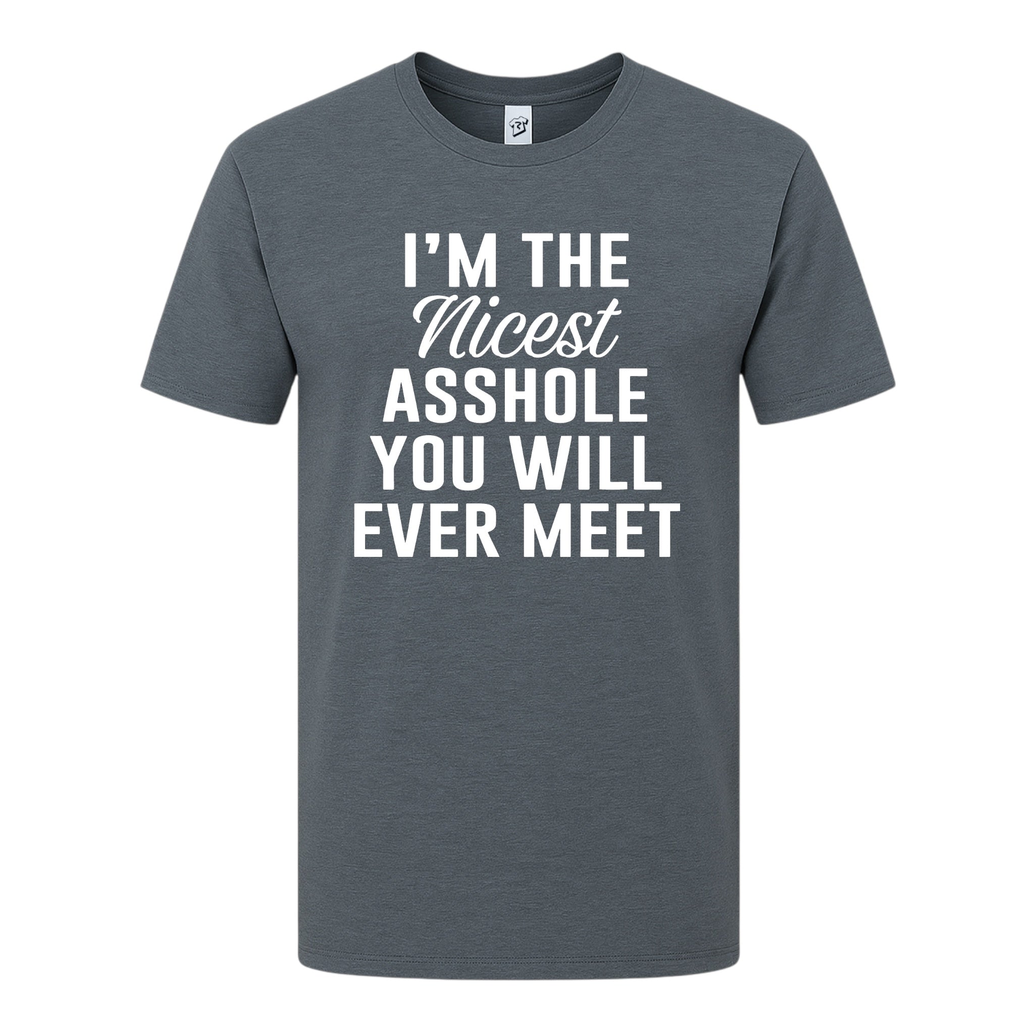 Tees Club graphic tee I'm the Nicest Asshole You Will Ever Meet - Premium Tee Black Size XL detail