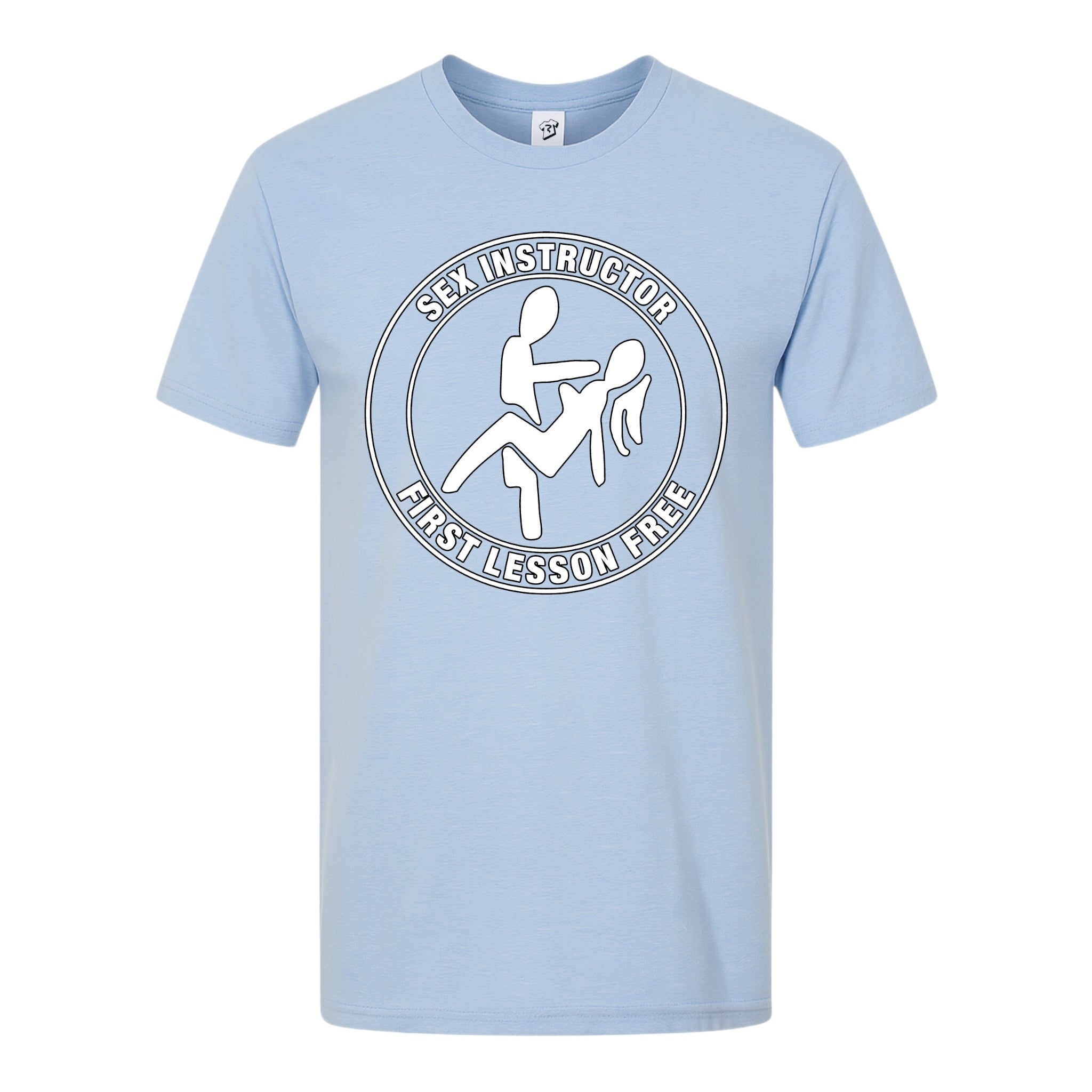 Tees Club graphic tee Sex Instructor First Lesson Free - Premium Tee Black Size L detail