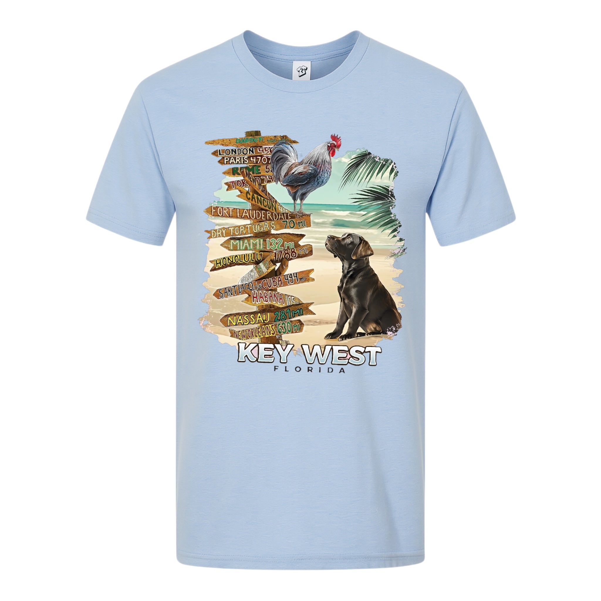 Tees Club graphic tee Dog and Rooster KW - Premium Tee Black Size L detail