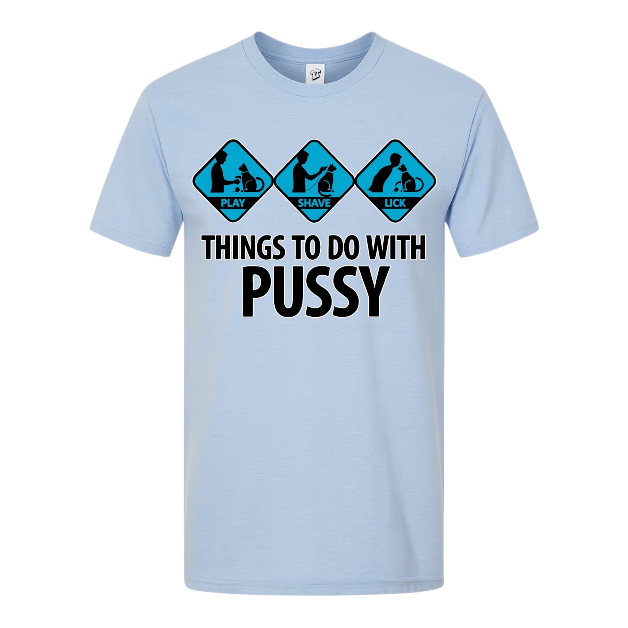 Tees Club graphic tee Things to Do With Pussy - Premium Tee Black Size L detail