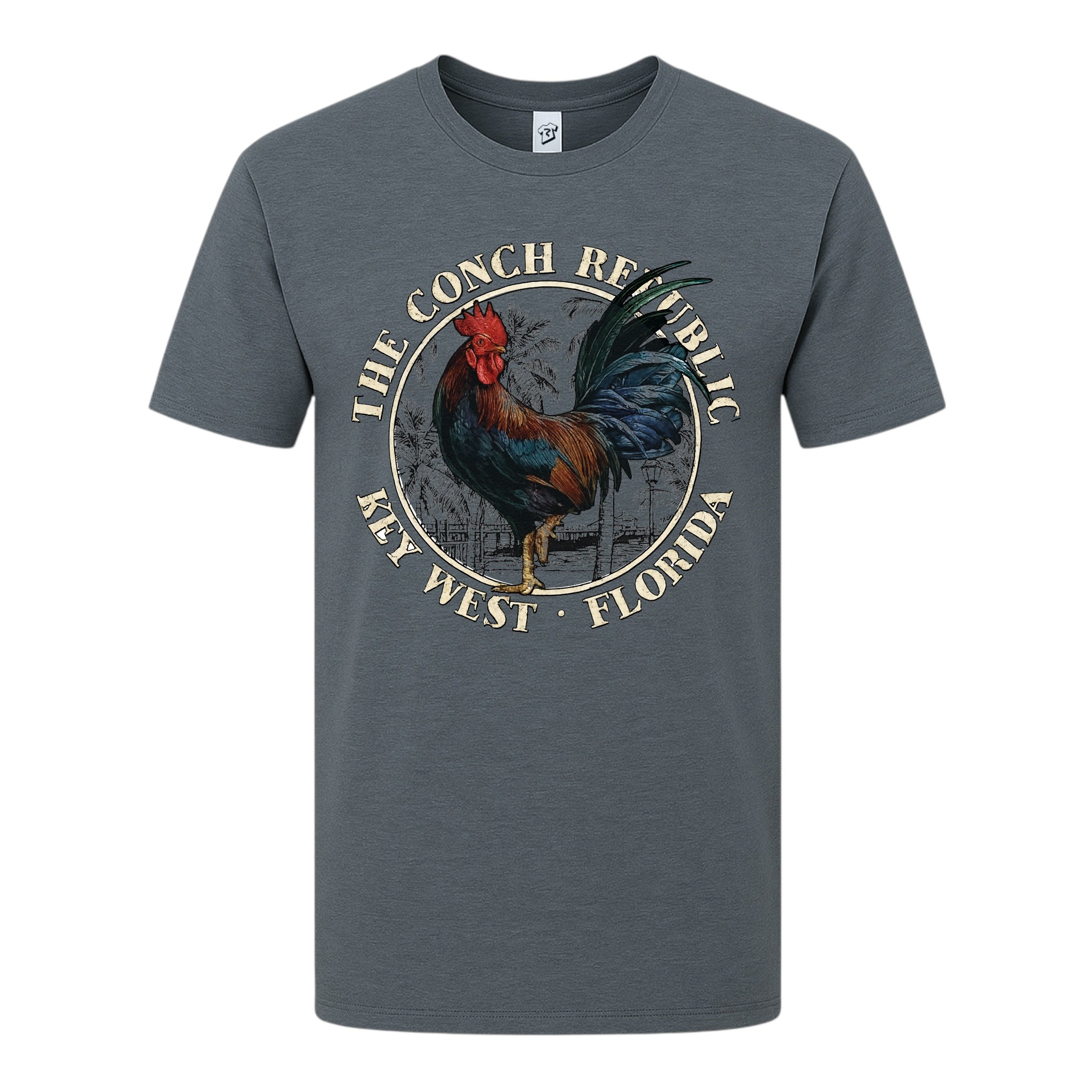 Tees Club graphic tee Rooster Conch Rep KW - Premium Tee Black Size M detail