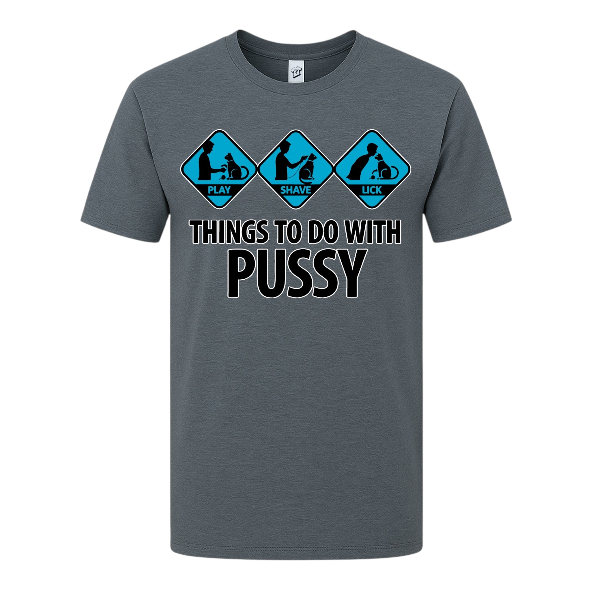 Tees Club graphic tee Things to Do With Pussy - Premium Tee Black Size M detail