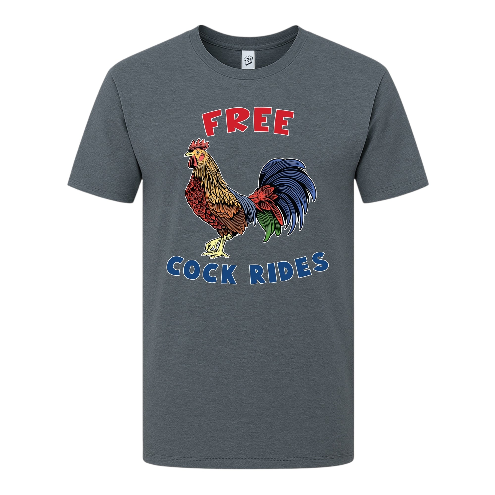 Tees Club graphic tee Free Cock Rides - Premium Tee Black Size S front view