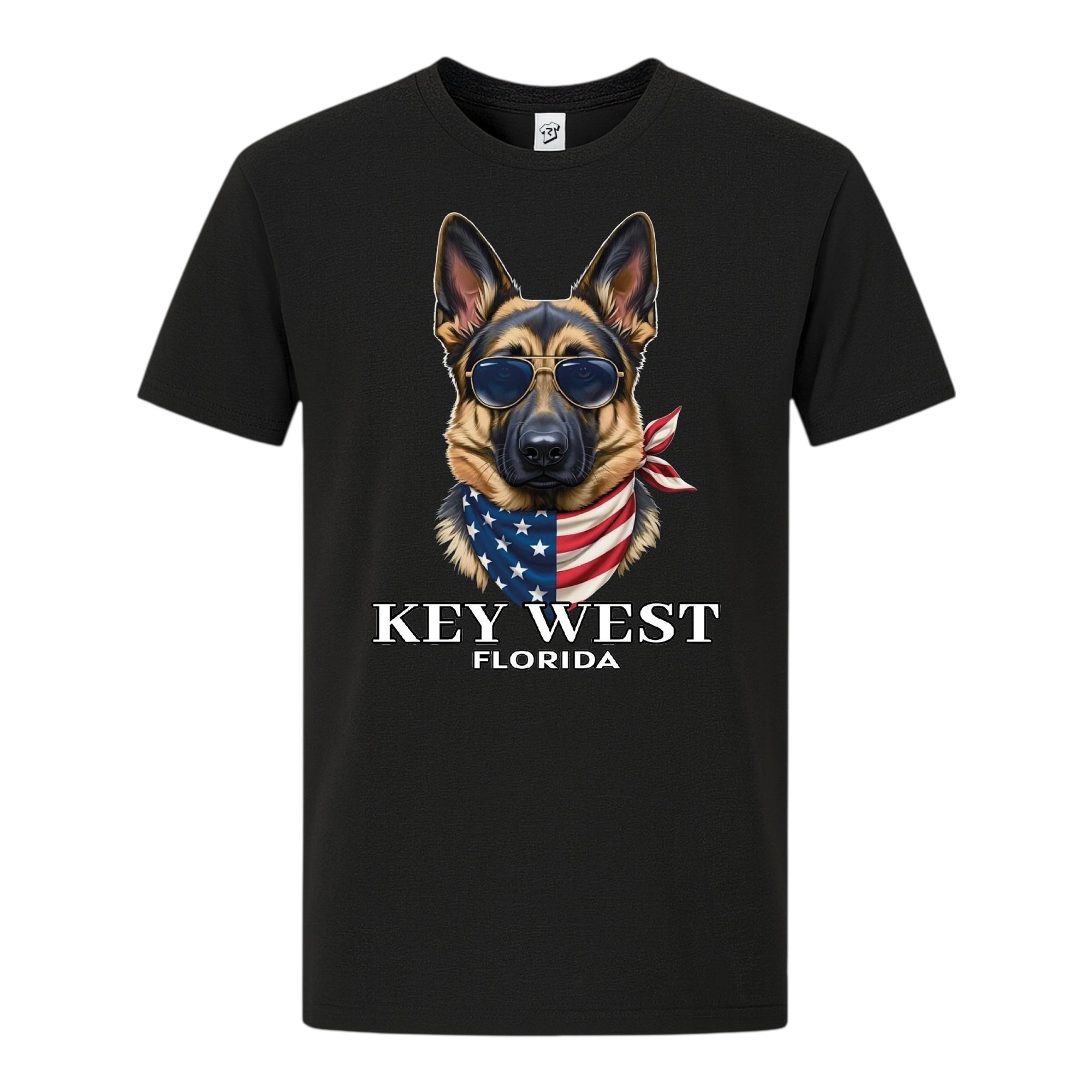 Tees Club graphic tee German Shepherd KW - Premium Tee Black Size S back view