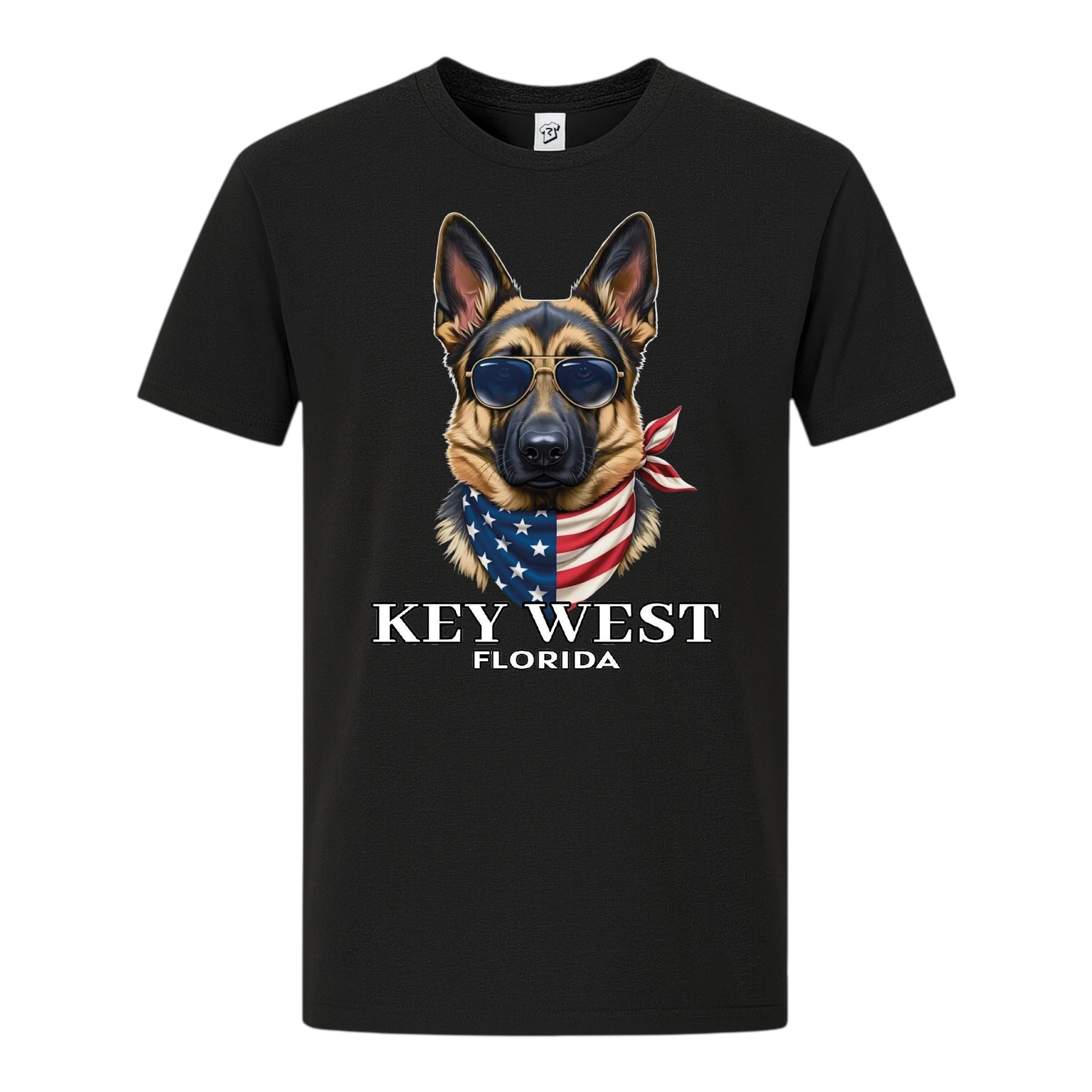 Tees Club graphic tee German Shepherd KW - Premium Tee Black Size S back view
