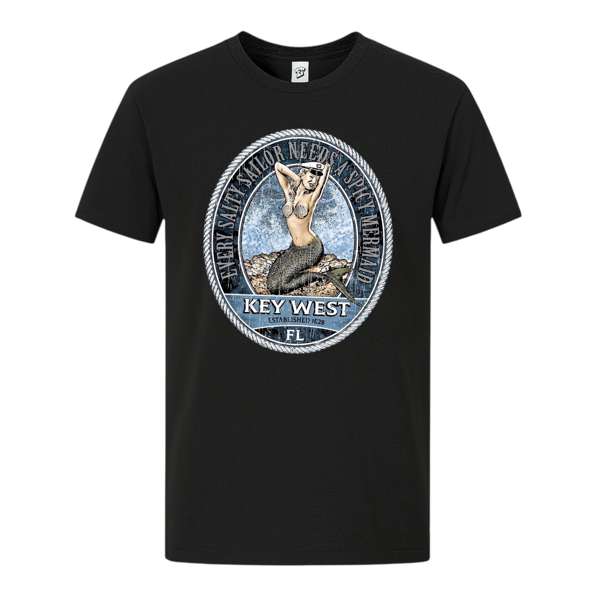 Tees Club graphic tee Mermaid KW - Premium Tee Black Size S back view