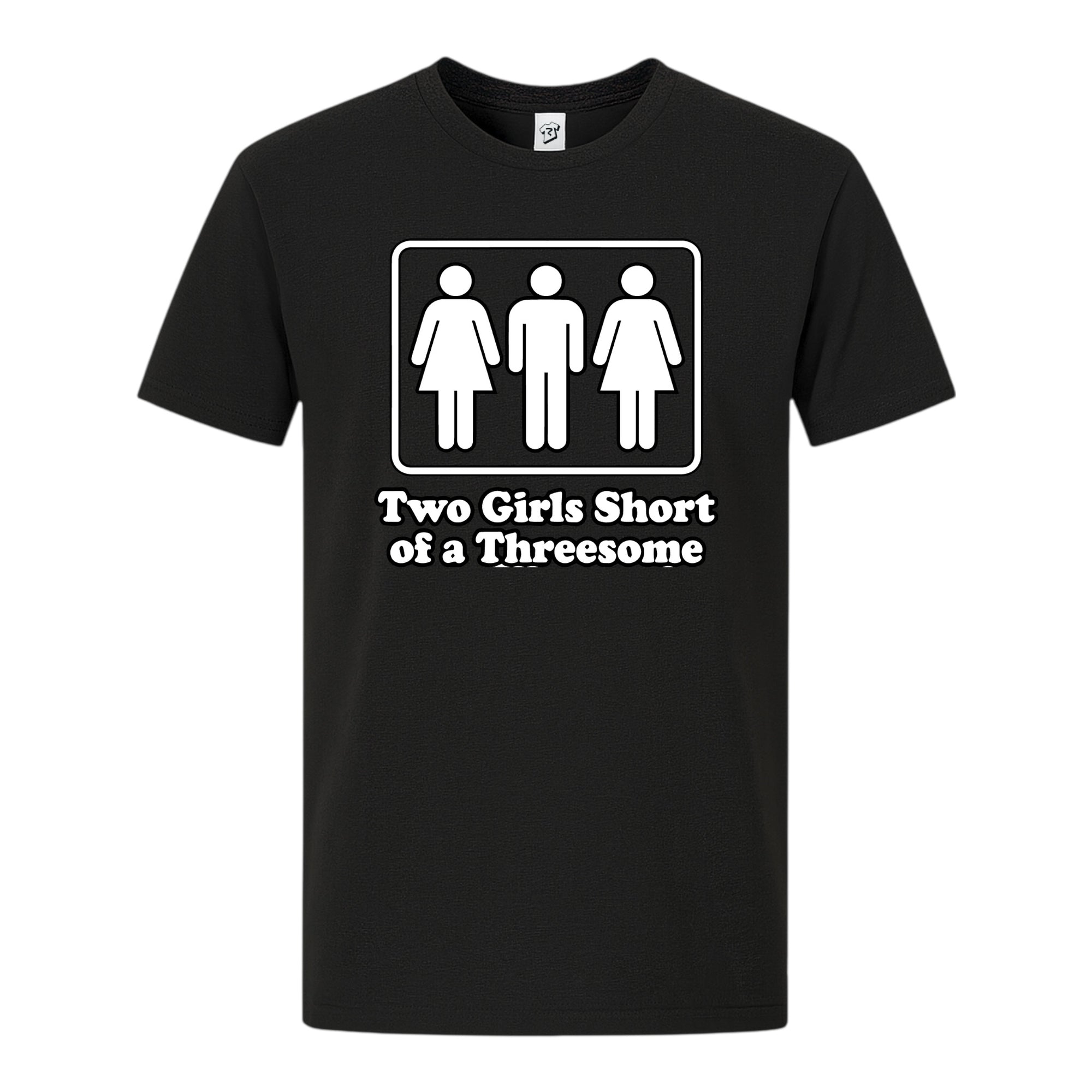 Tees Club graphic tee Two Girls Short of a Threesome - Premium Tee Black Size S back view