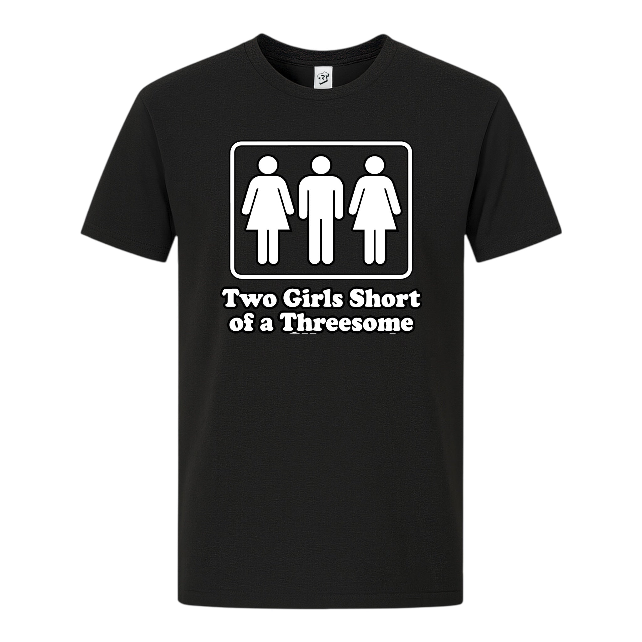 Tees Club graphic tee Two Girls Short of a Threesome - Premium Tee Black Size S back view