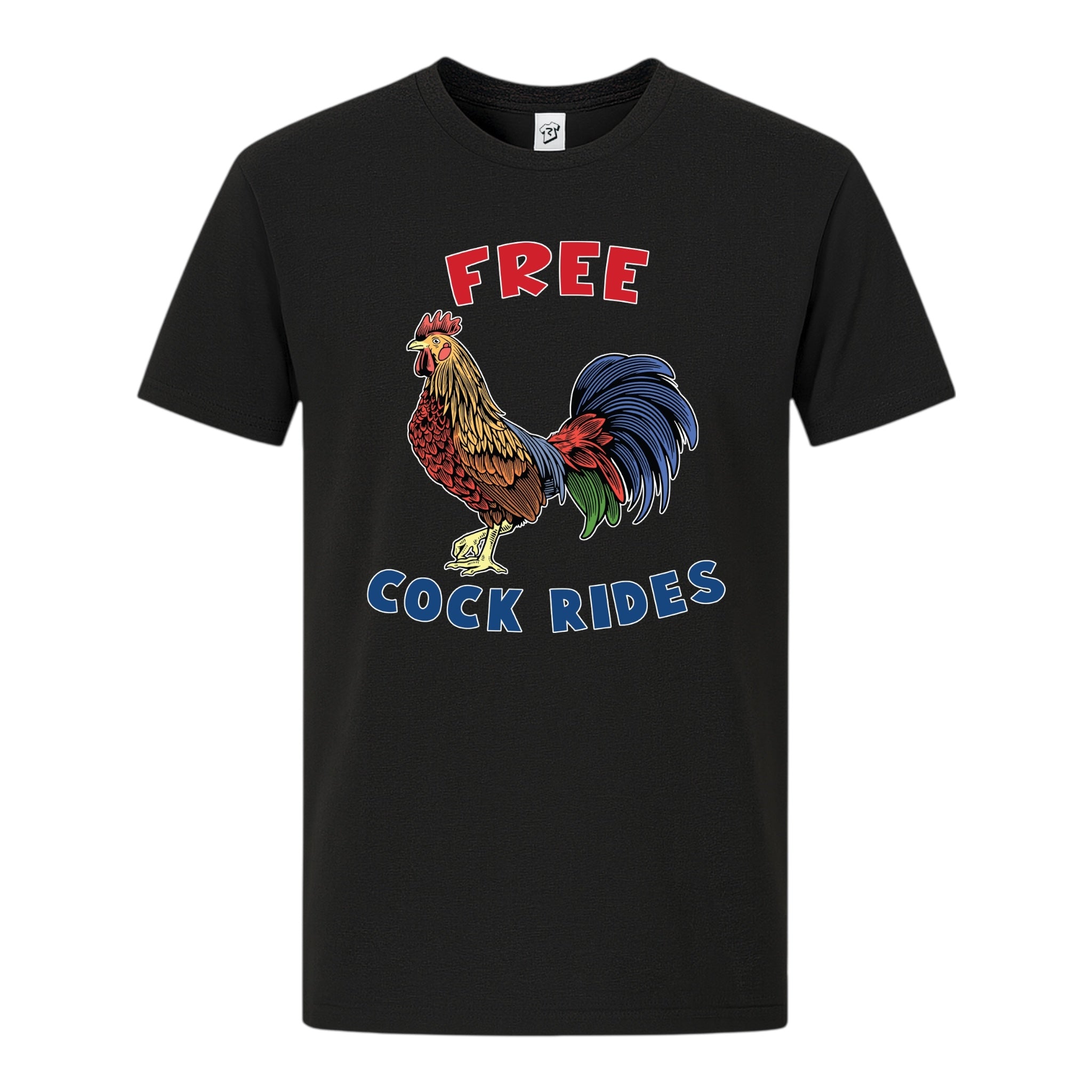 Tees Club graphic tee Free Cock Rides - Premium Tee Black Size M detail