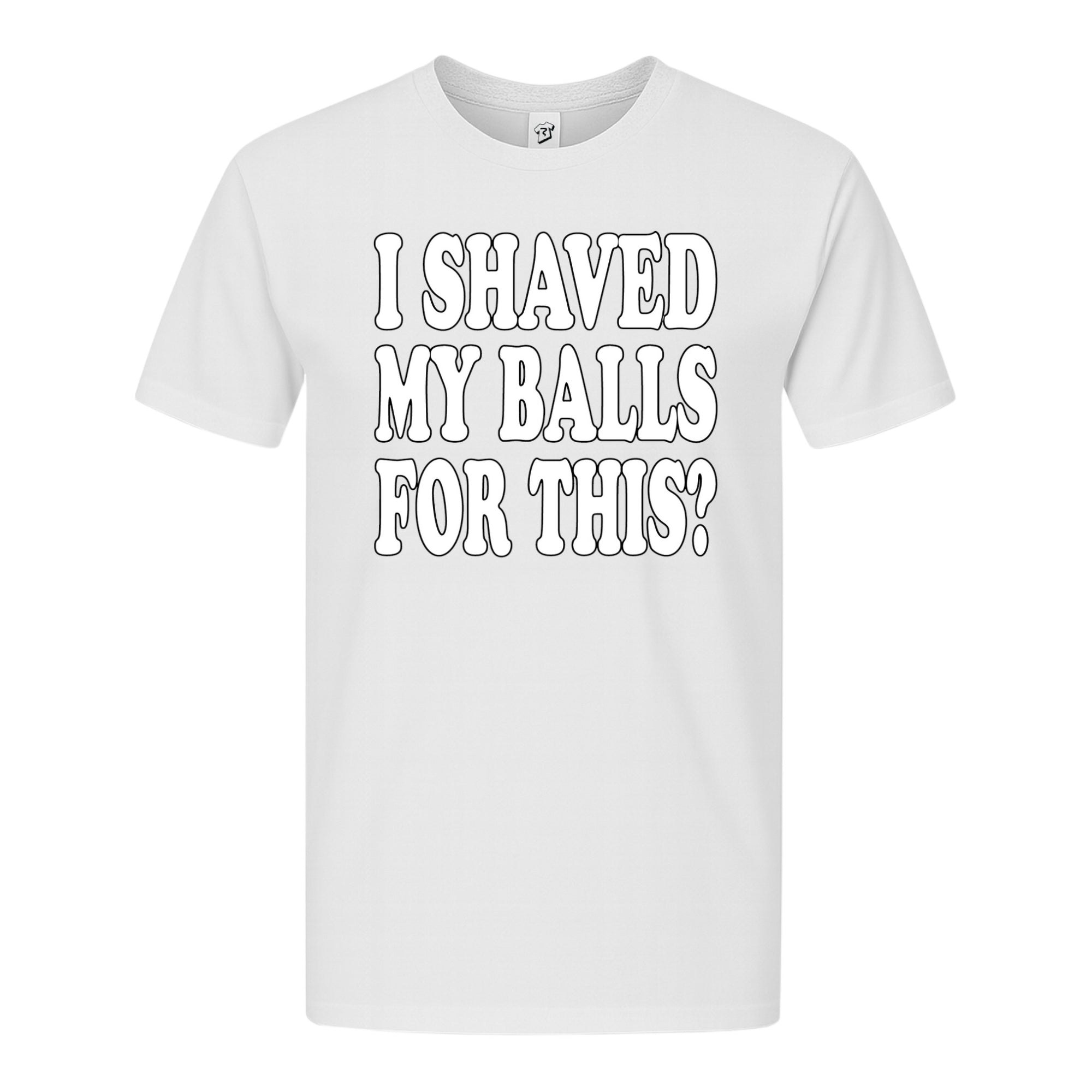 Tees Club graphic tee I Shaved My Balls For This? - Premium Tee Black Size S back view