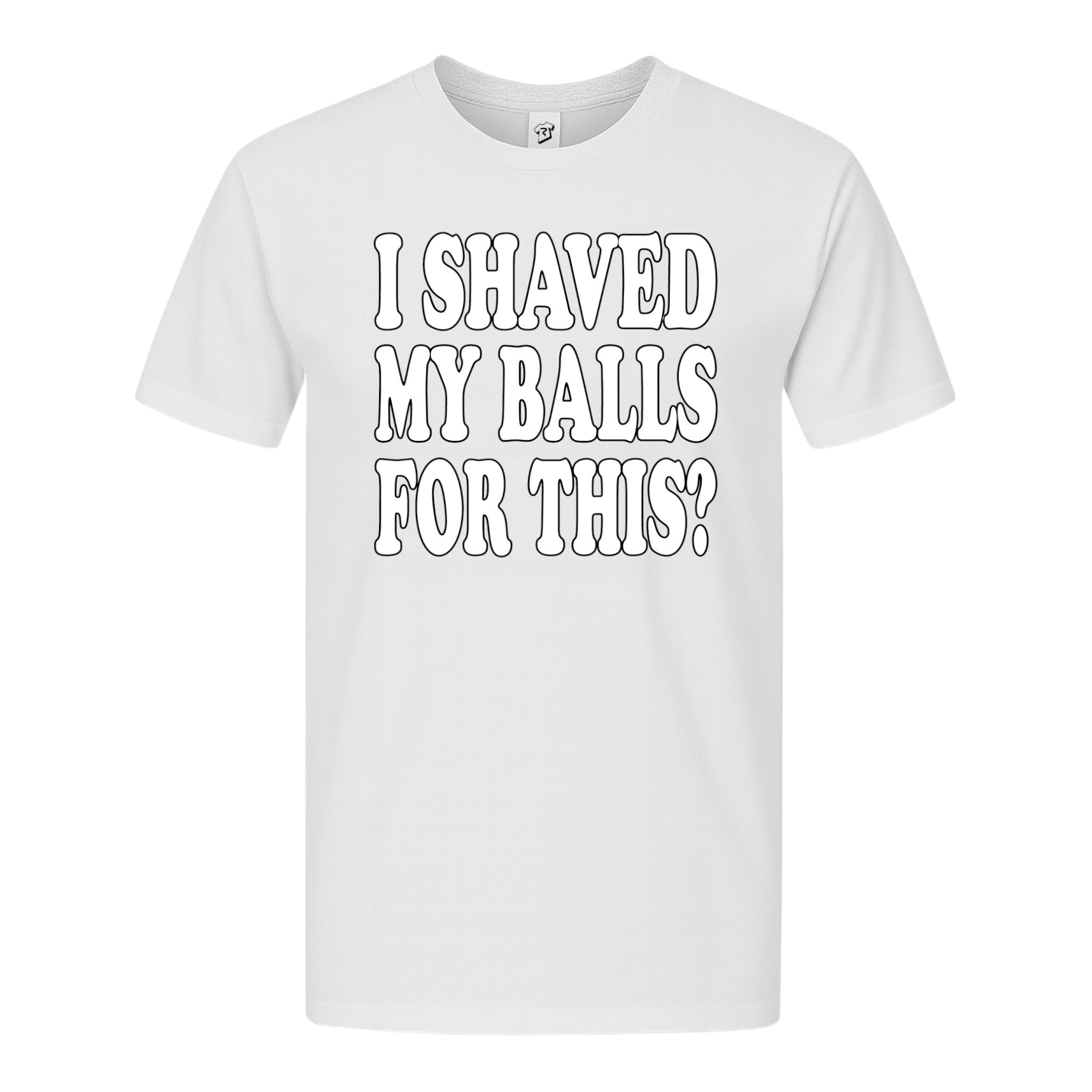 Tees Club graphic tee I Shaved My Balls For This? - Premium Tee Black Size S back view