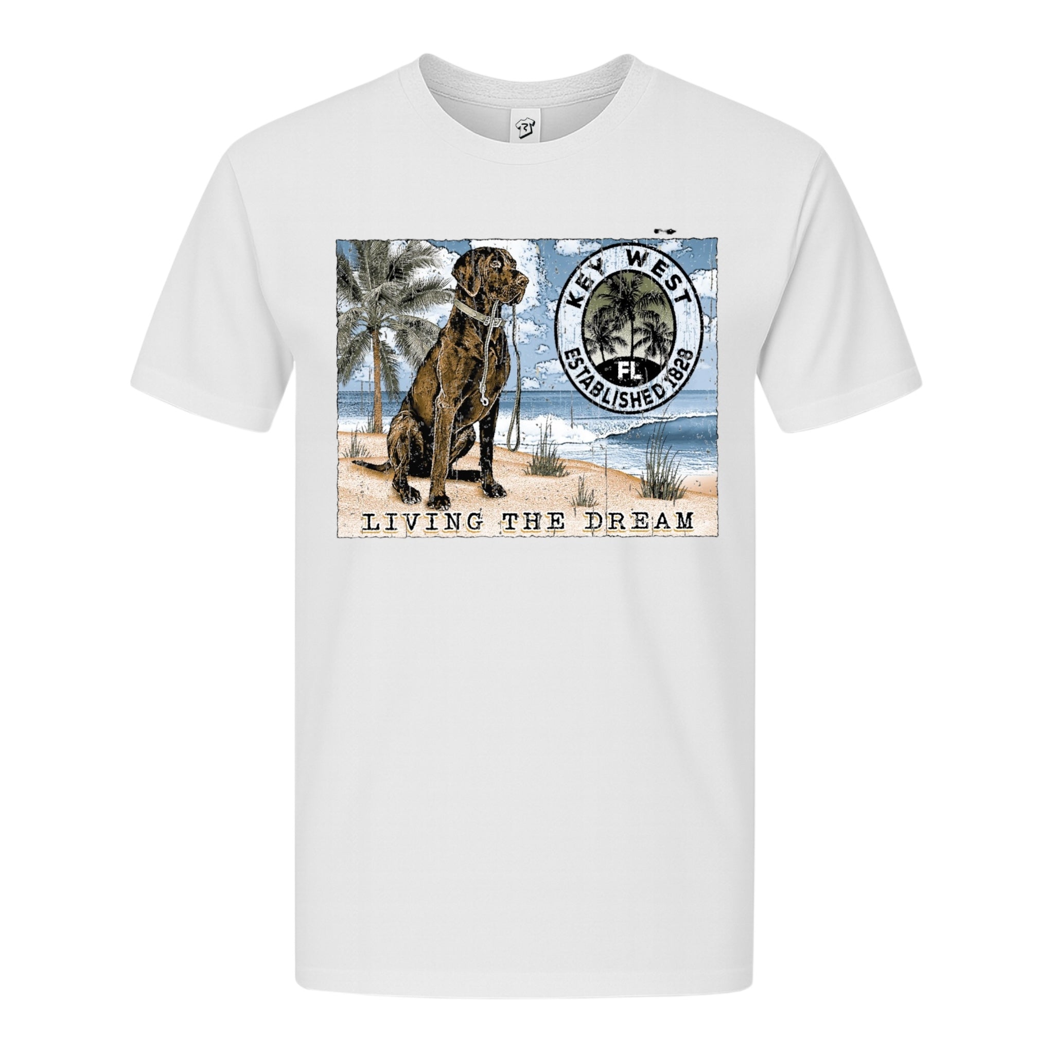 Tees Club graphic tee Black Lab Dog KW - Premium Tee Black Size S back view