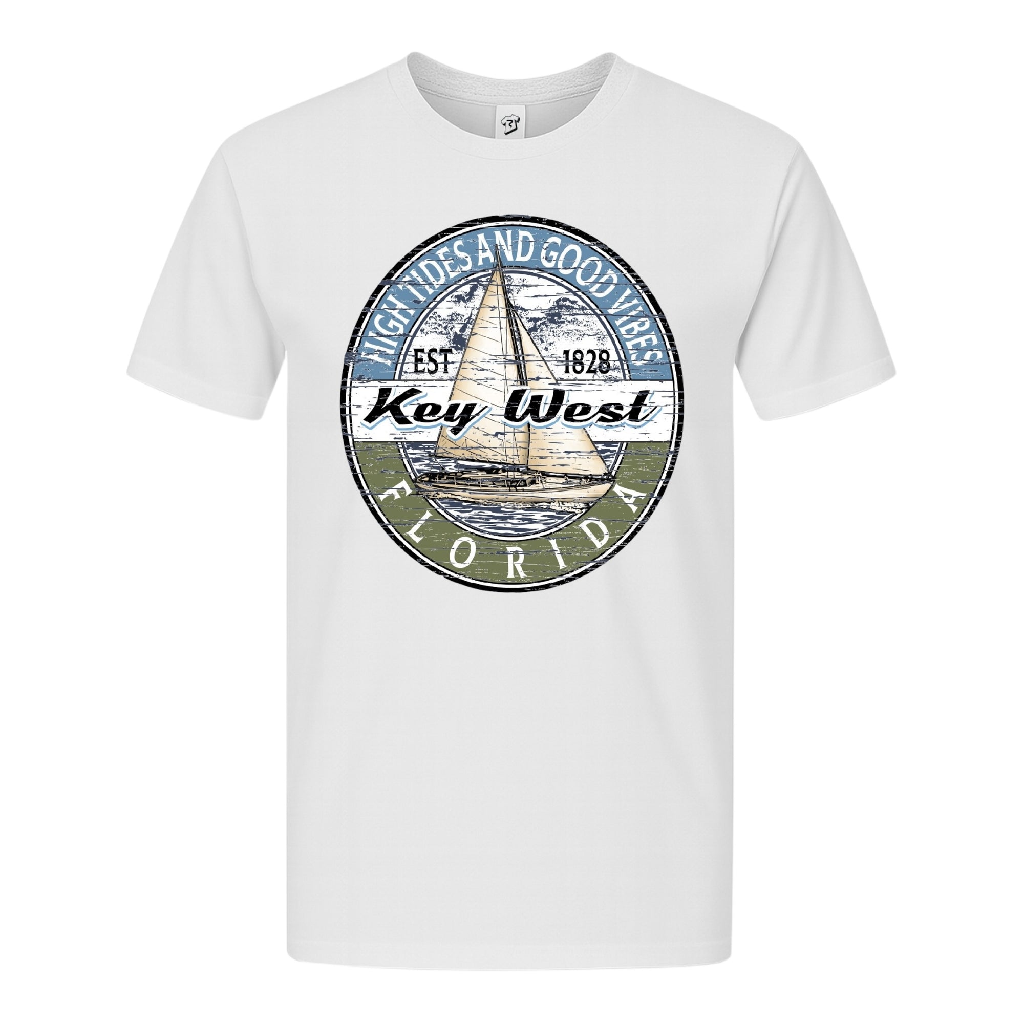 Tees Club graphic tee Sail Boat KW - Premium Tee Black Size S front view