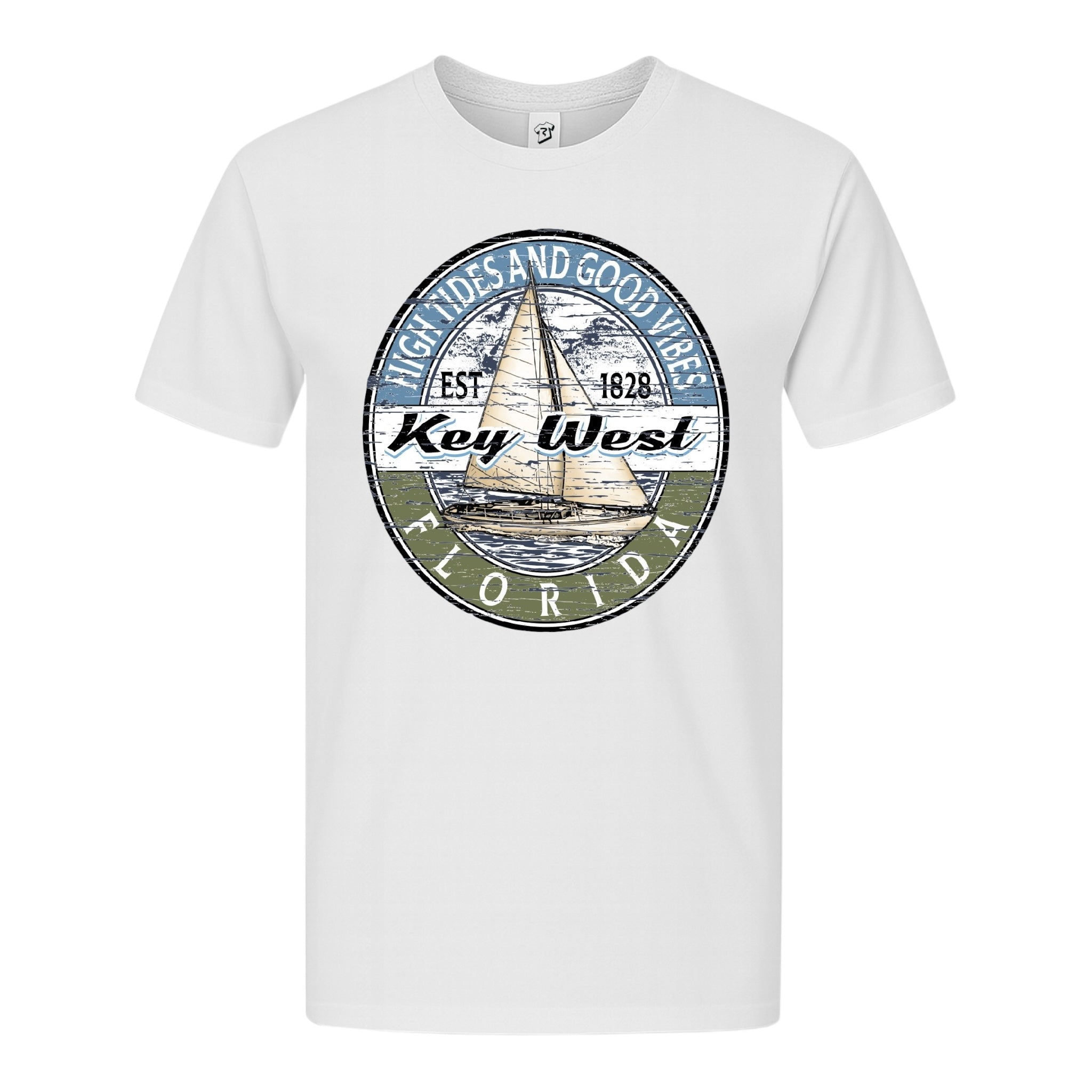 Tees Club graphic tee Sail Boat KW - Premium Tee Black Size S front view