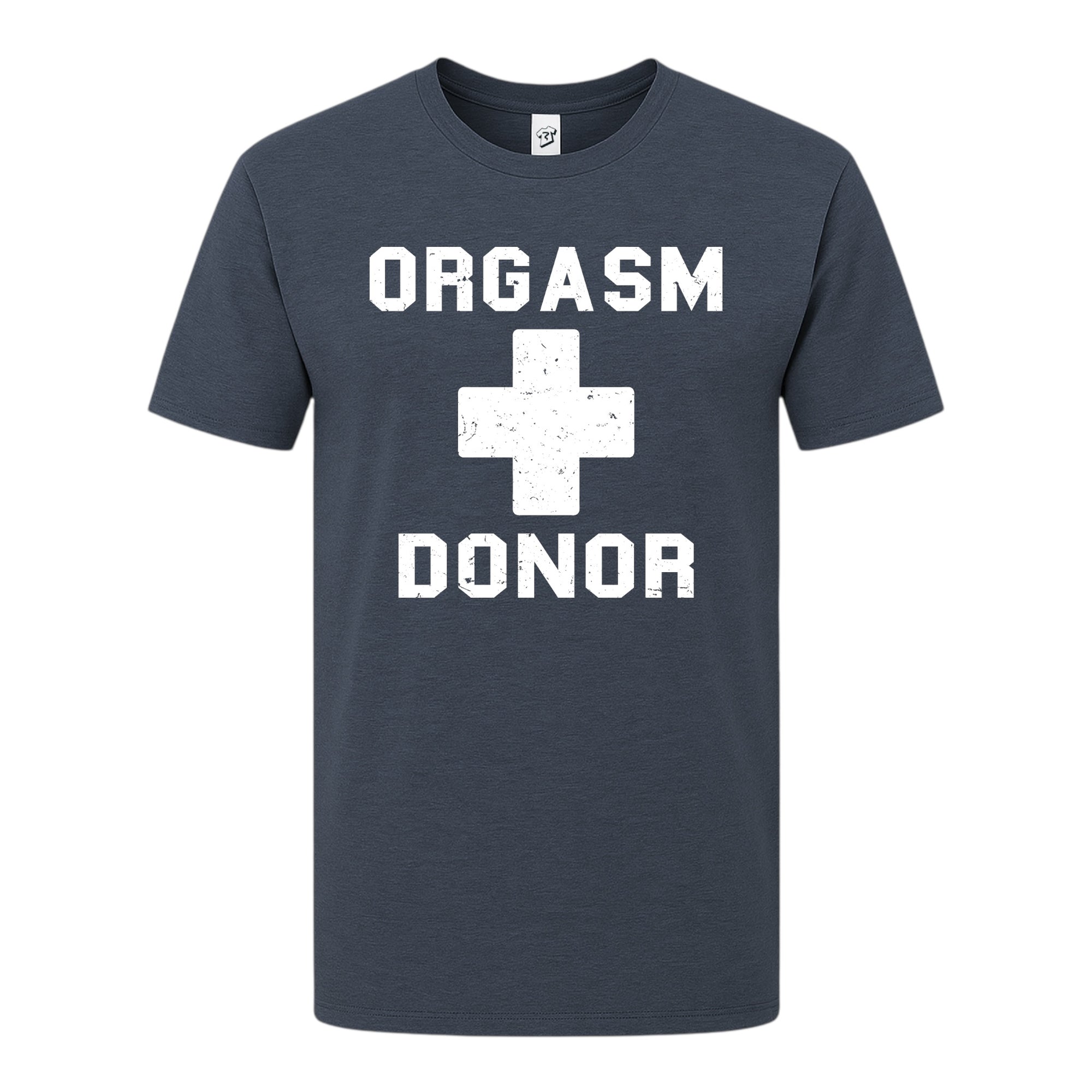 Tees Club graphic tee Orgasm Donor - Premium Tee Black Size S back view