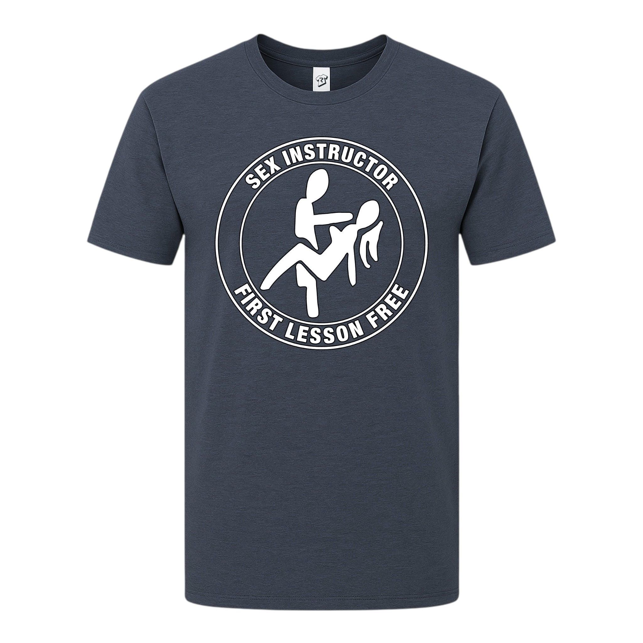 Tees Club graphic tee Sex Instructor First Lesson Free - Premium Tee Black Size M detail