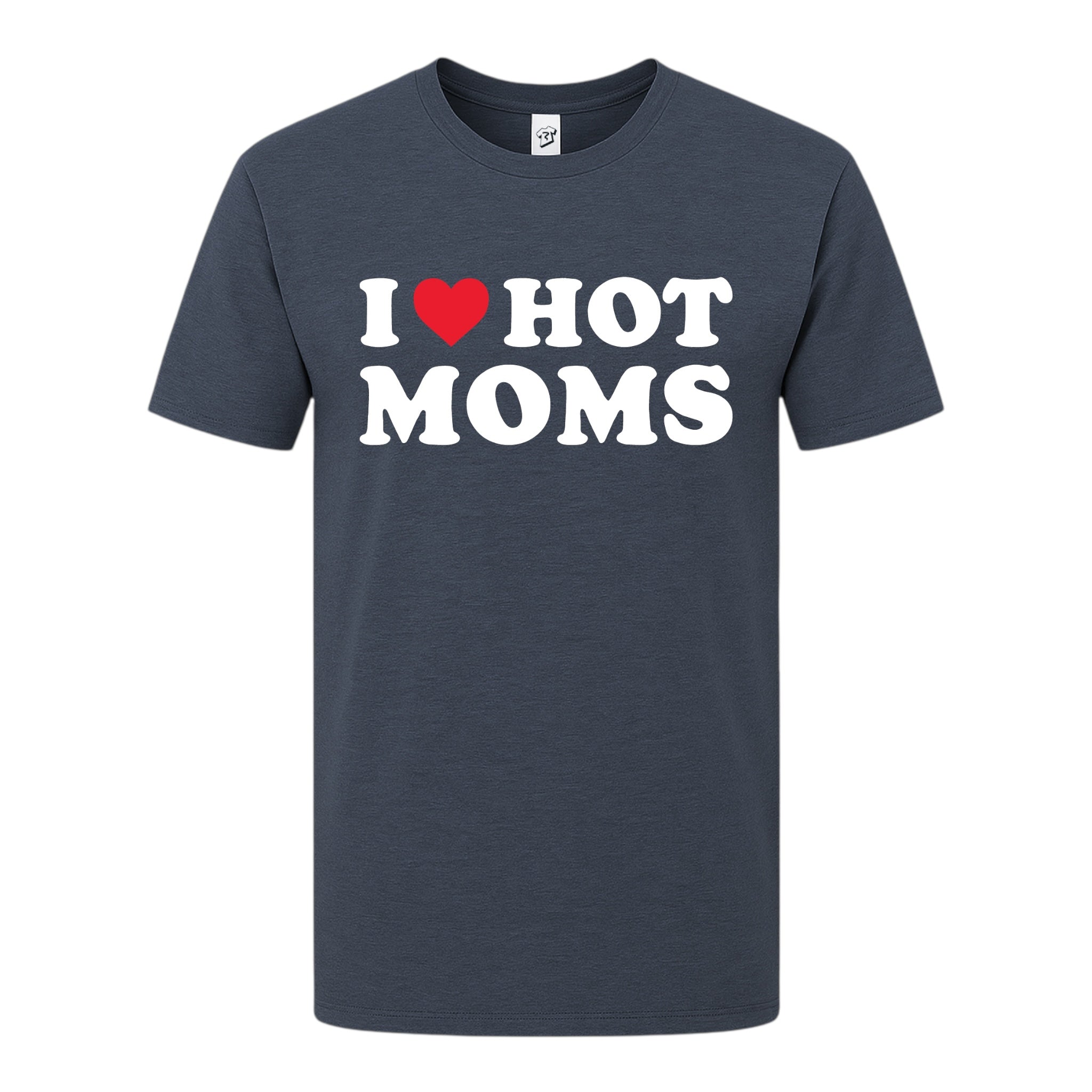 Tees Club graphic tee I Love Hot Moms - Premium Tee Black Size S back view