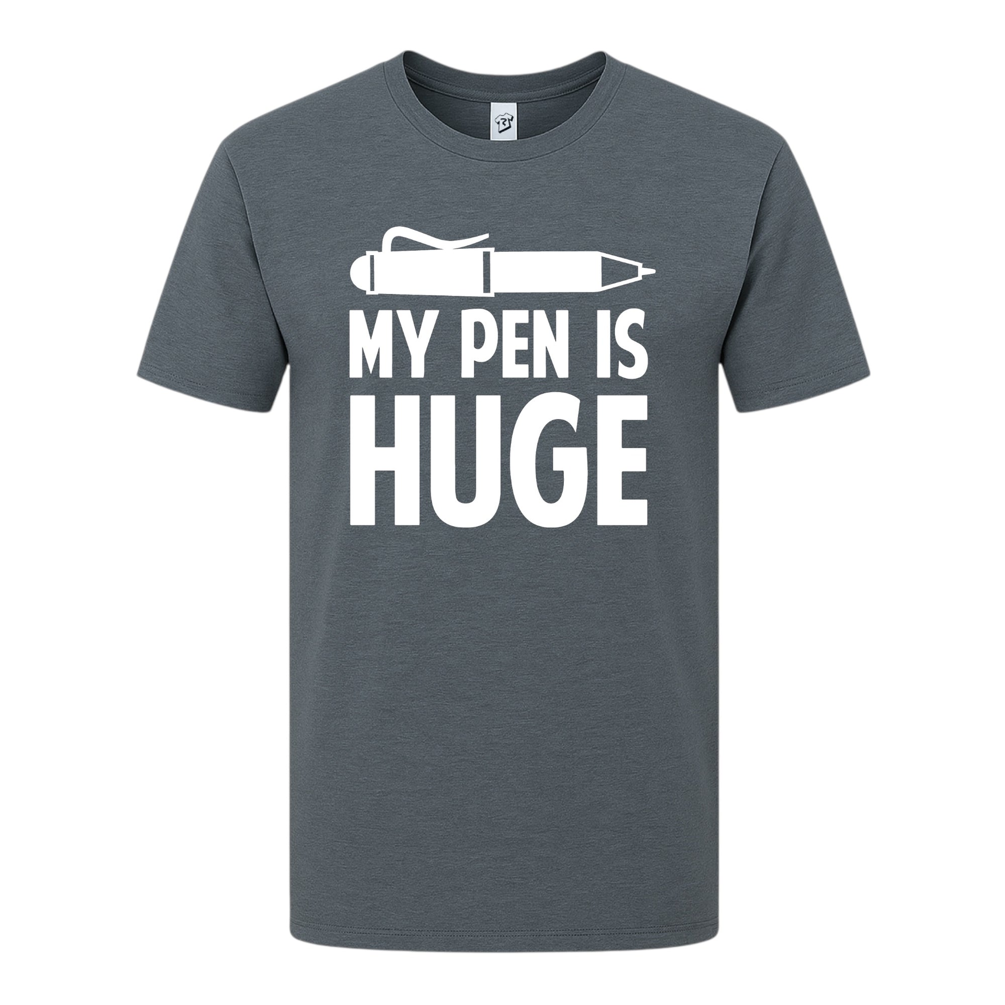 Tees Club graphic tee My Pen Is Huge - Premium Tee Black Size S front view