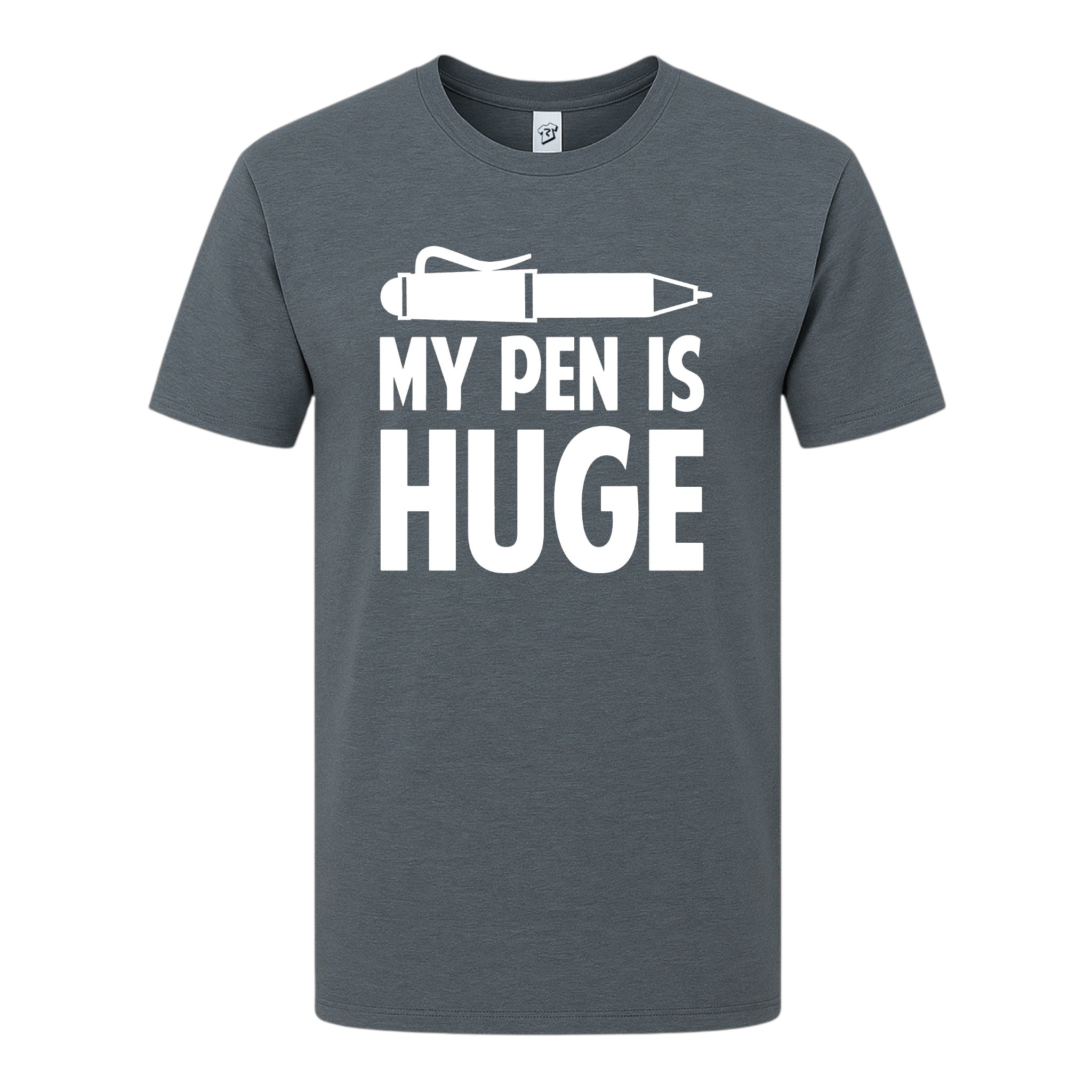 Tees Club graphic tee My Pen Is Huge - Premium Tee Black Size S front view