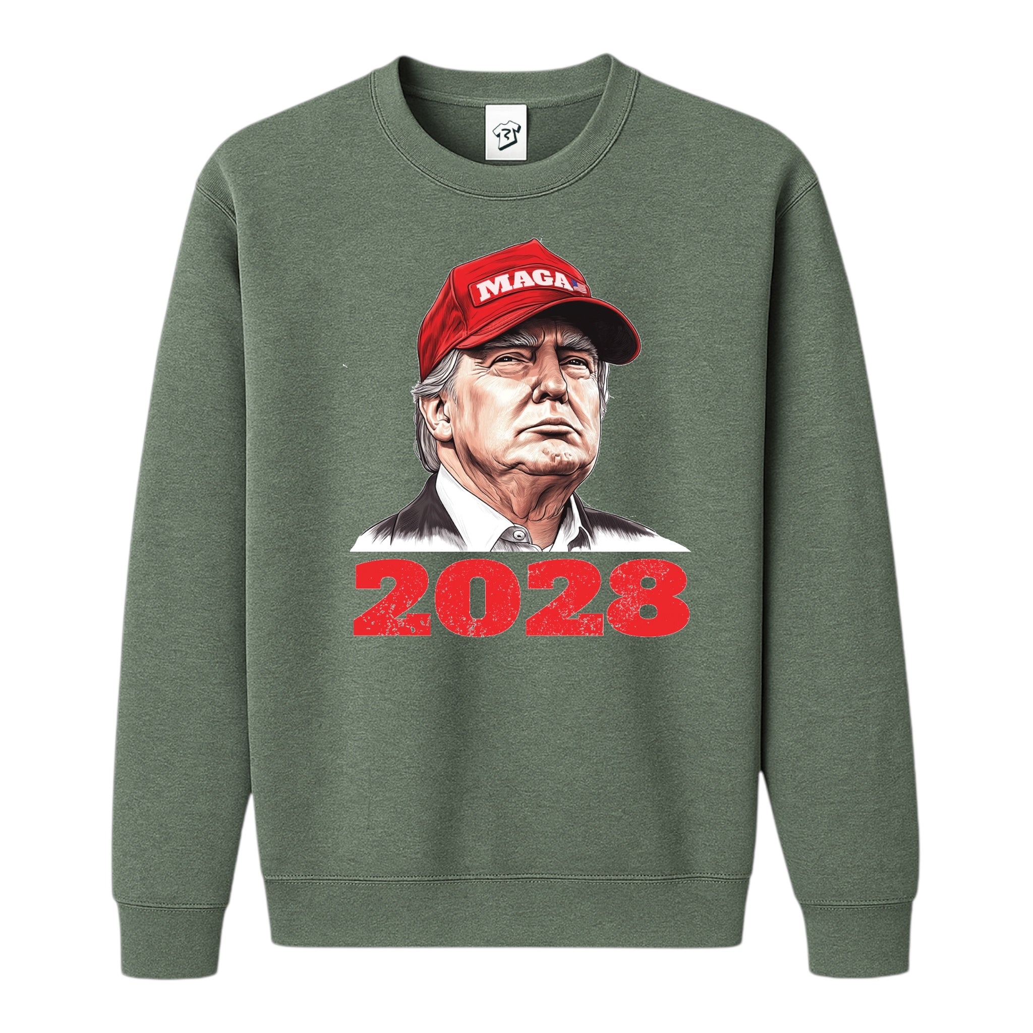 Tees Club crewneck sweatshirt Trump 2028 - Sweatshirt Black Size S back view