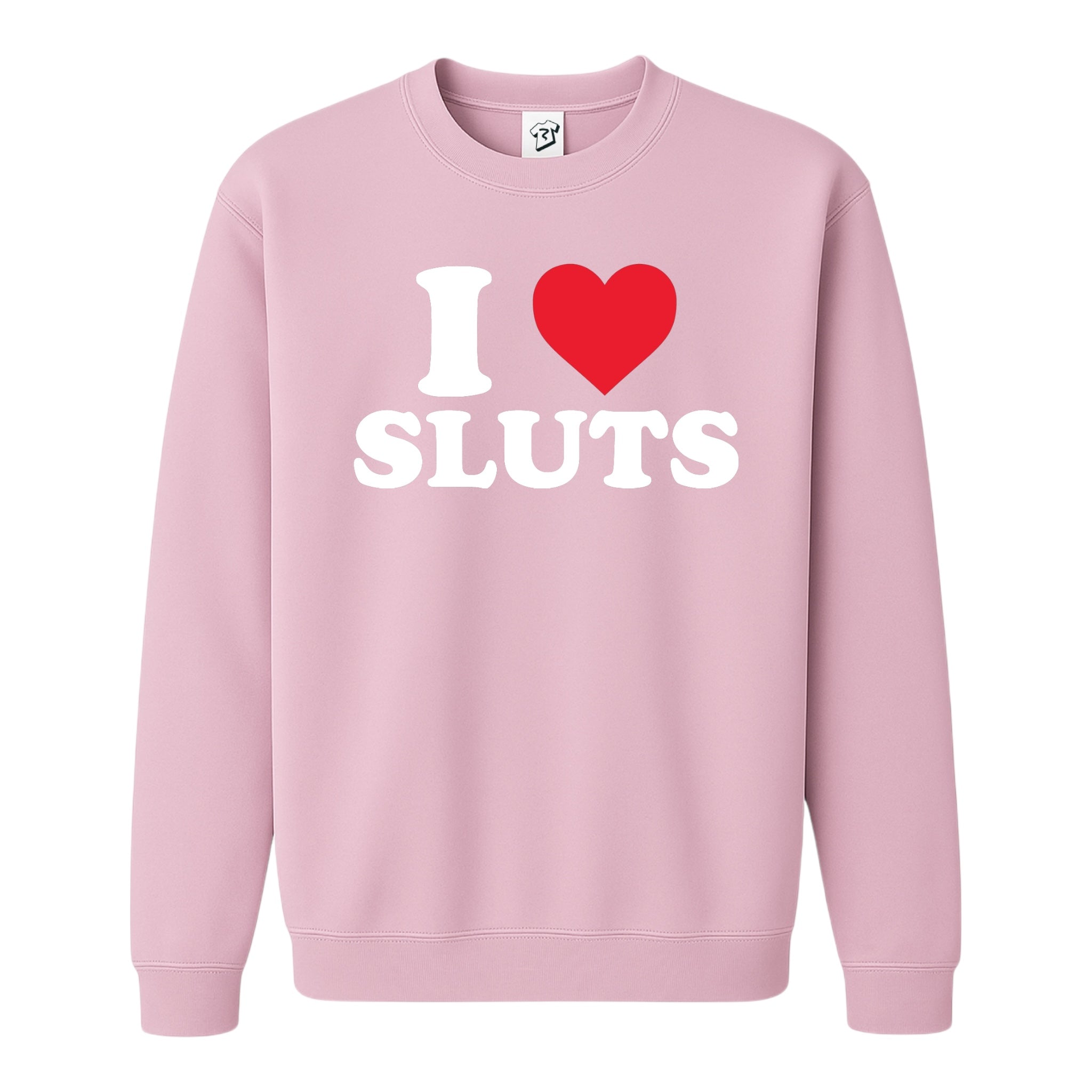 Tees Club crewneck sweatshirt I Love Sluts - Sweatshirt Black Size M detail